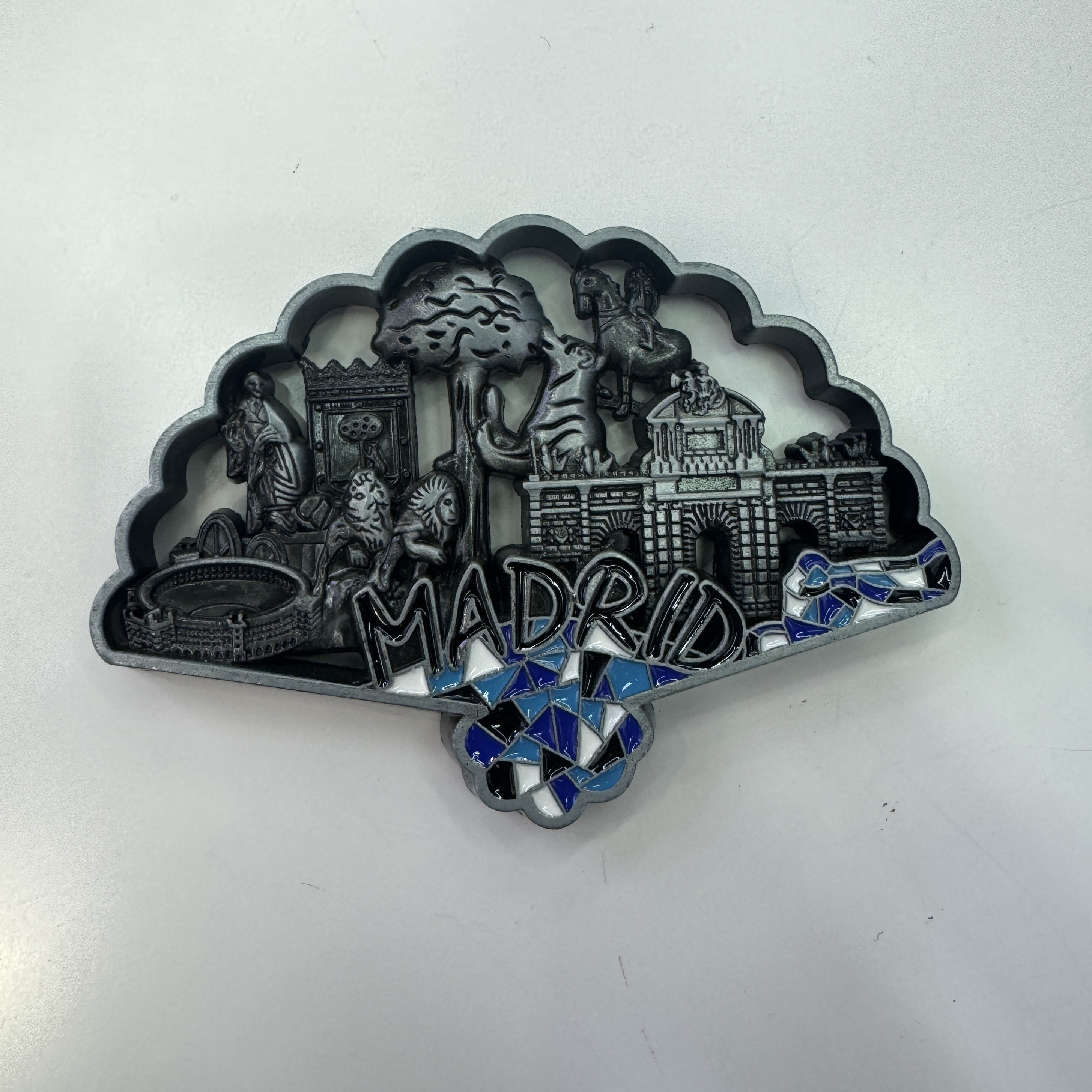 锌合金冰箱贴 金属冰箱贴 扇形冰箱贴 Madrid旅游纪念品