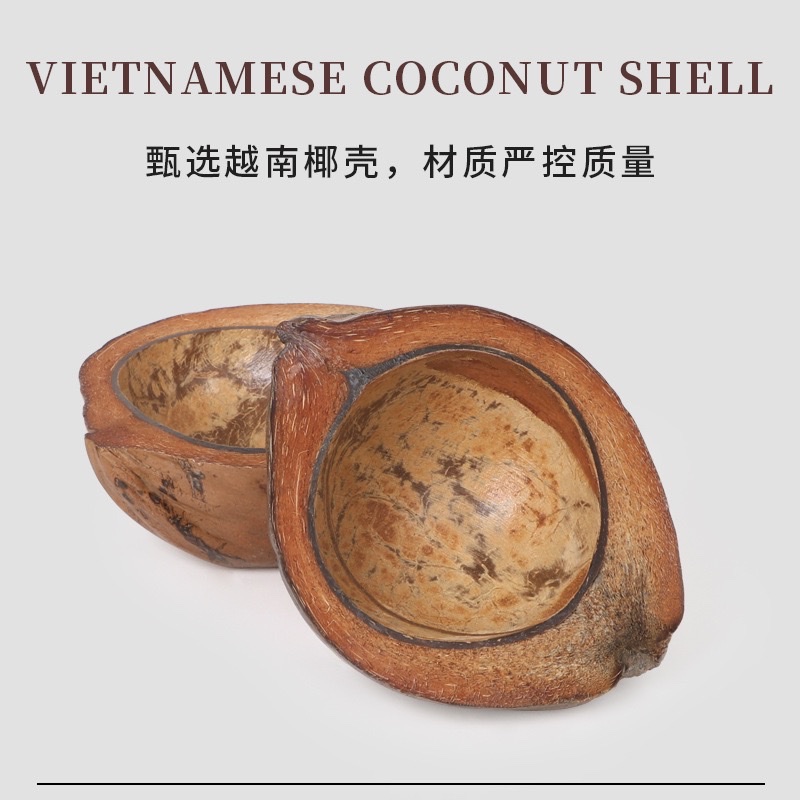原木椰壳香薰蜡烛带皮半只椰子壳创意装饰椰子碗蜡烛跨境外贸批发椰壳蜡烛碗可重复使用美丽摆件定制香味手工制作详情图3