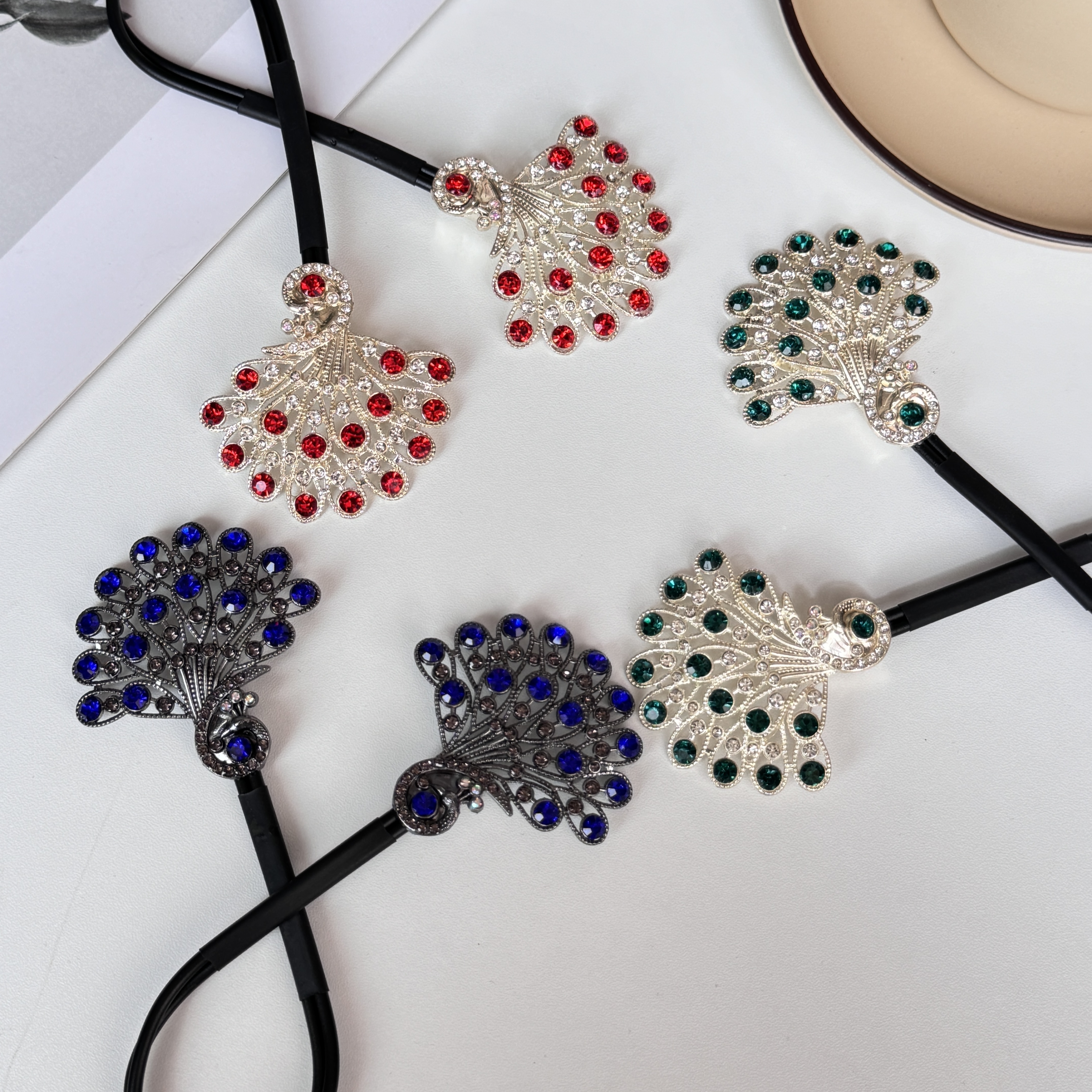 Korean-Style Water Diamond Peacock Hair Bun, High-End Feel, Lazy Bun Hairstyle, Curling Iron, Flower Bud Head, Twist Clip Headwear