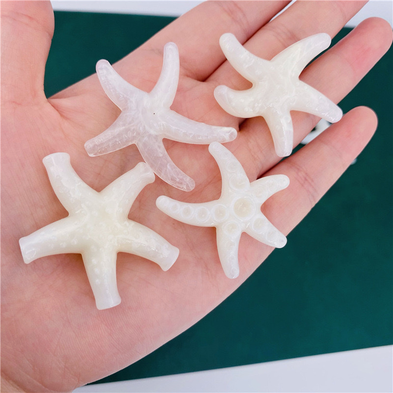 Acrylic beads, two-color beads, starfish-shaped loose beads, straight hole beads, DIY jewelry, necklaces, headwear, mobile phone chains, backpack chains, accessory beads, string beads, loose beads detail image 5