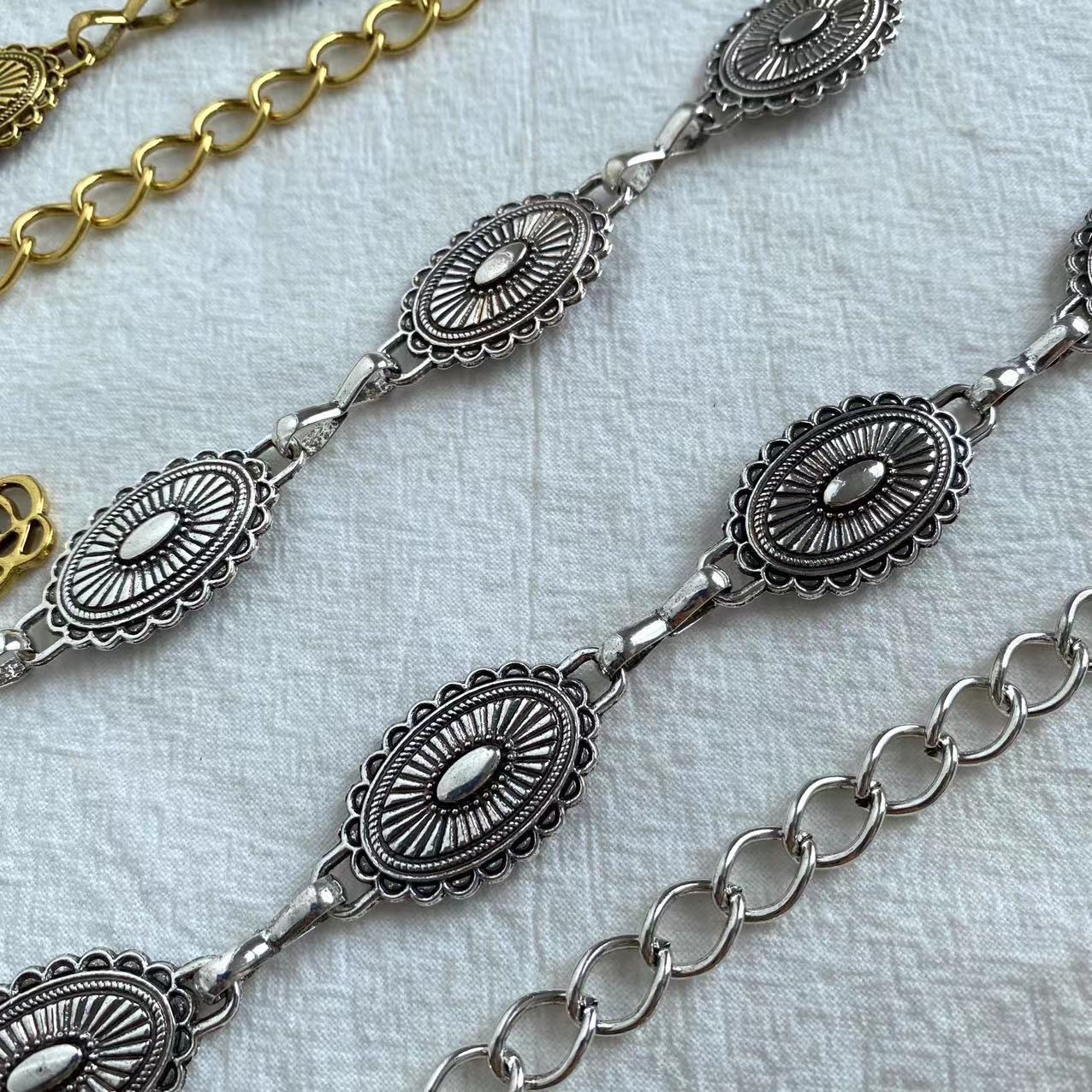 新款雕花几何复古腰链女士跨境金属优雅百搭西部经典厂家现货直销 详情图10