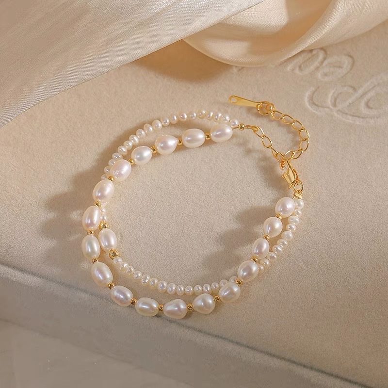 巴洛克天然淡水真珍珠手链女花式简约气质复古小众设计多层手串细节图