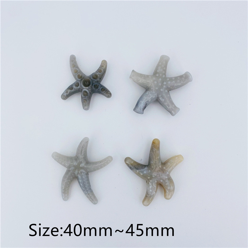 Acrylic beads, two-color beads, starfish-shaped loose beads, straight hole beads, DIY jewelry, necklaces, headwear, mobile phone chains, backpack chains, accessory beads, string beads, loose beads details Picture