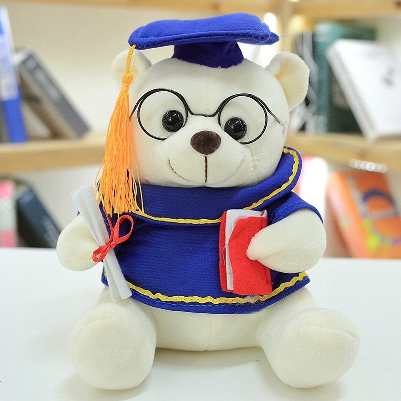 Cute graduation bear plush toy, Doctor Teddy bear figurine, high school and college graduation gift, kindergarten detail image 2