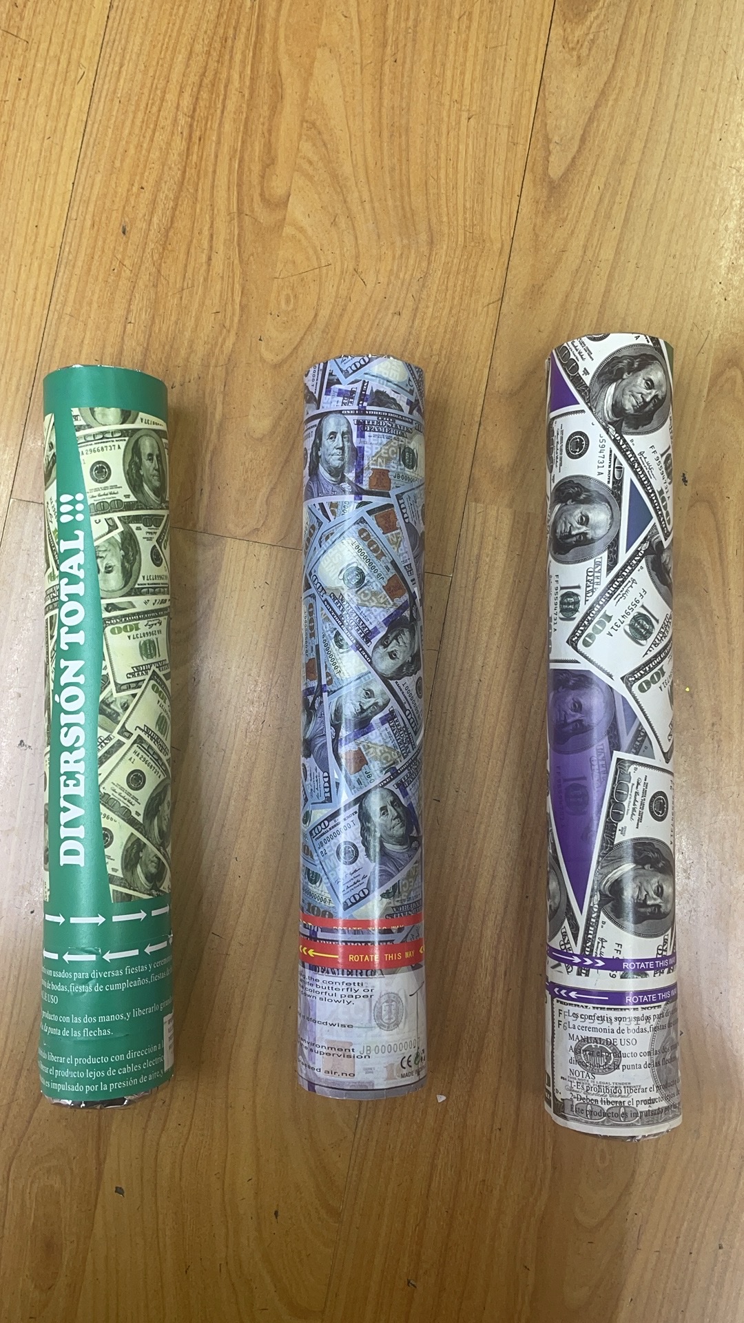 礼炮/礼花筒/手持礼花筒/喜庆结婚用品/手持礼花枪白底实物图