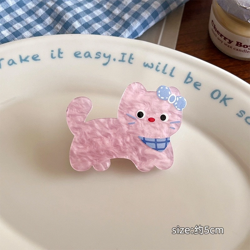 Cute cartoon party dog, cat, hair clip, girl's side broken hair, bangs clip, girl's duckbill clip, hair accessory, hair clip, hair accessory, acrylic hair accessory, hair accessory detail image 9