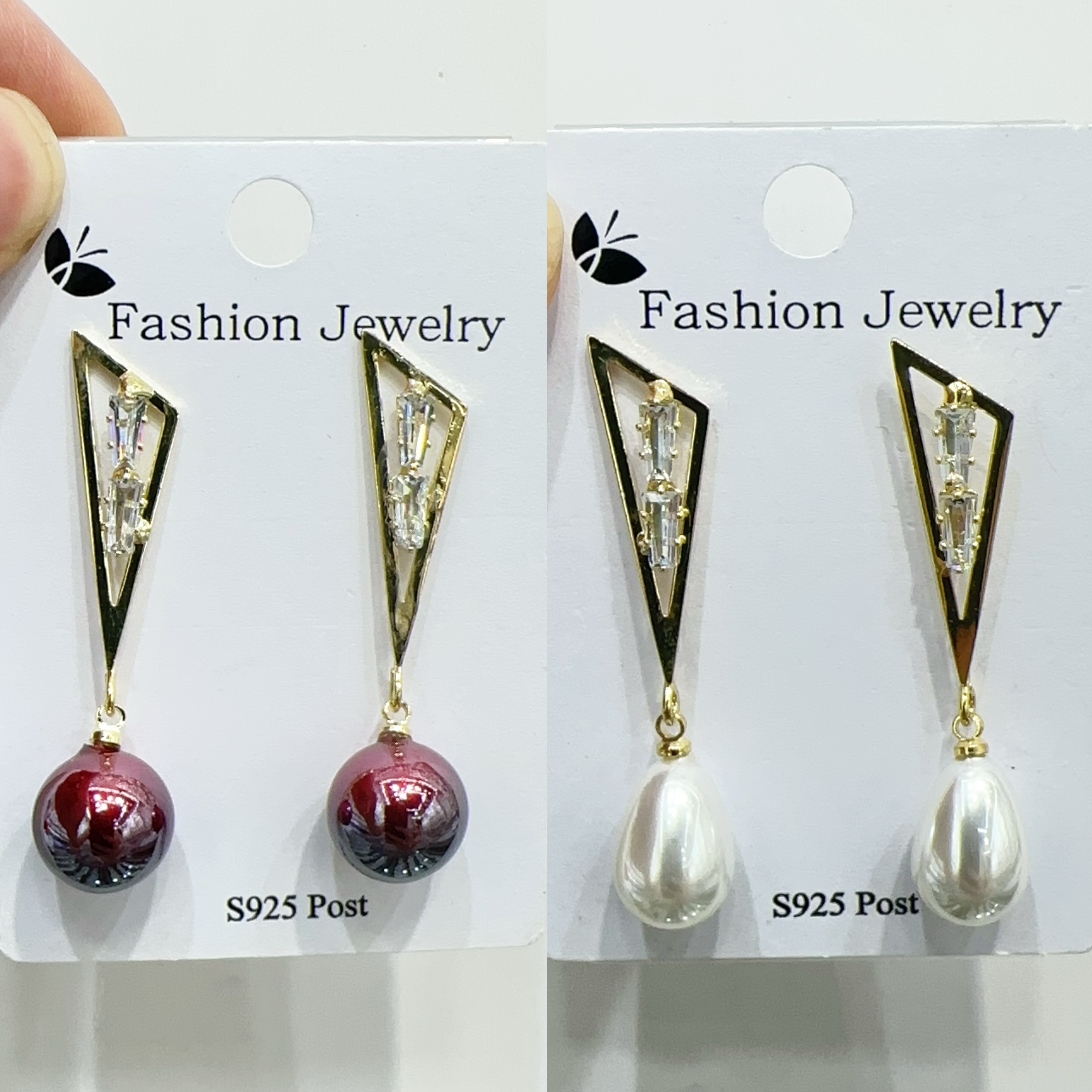 珍珠耳环烧焊锆石耳环时尚耳饰优雅气质百搭女士饰品潮流设计耳环耳饰饰品详情图2