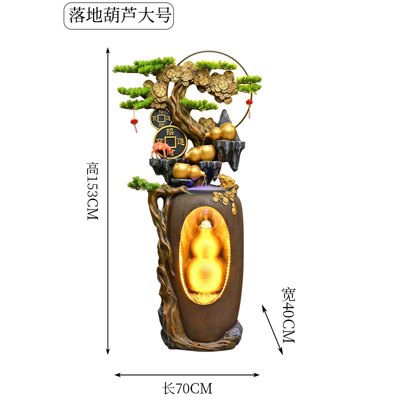 The water flow bonsai, air humidification, gift, home decoration and furniture, LED light, atomizer, cloud mist, magnesium oxide fiberglass reinforced plastic, auxiliary material, resin main material, carving and mold, high-end water flow craftsmanship masterpiece Specification image