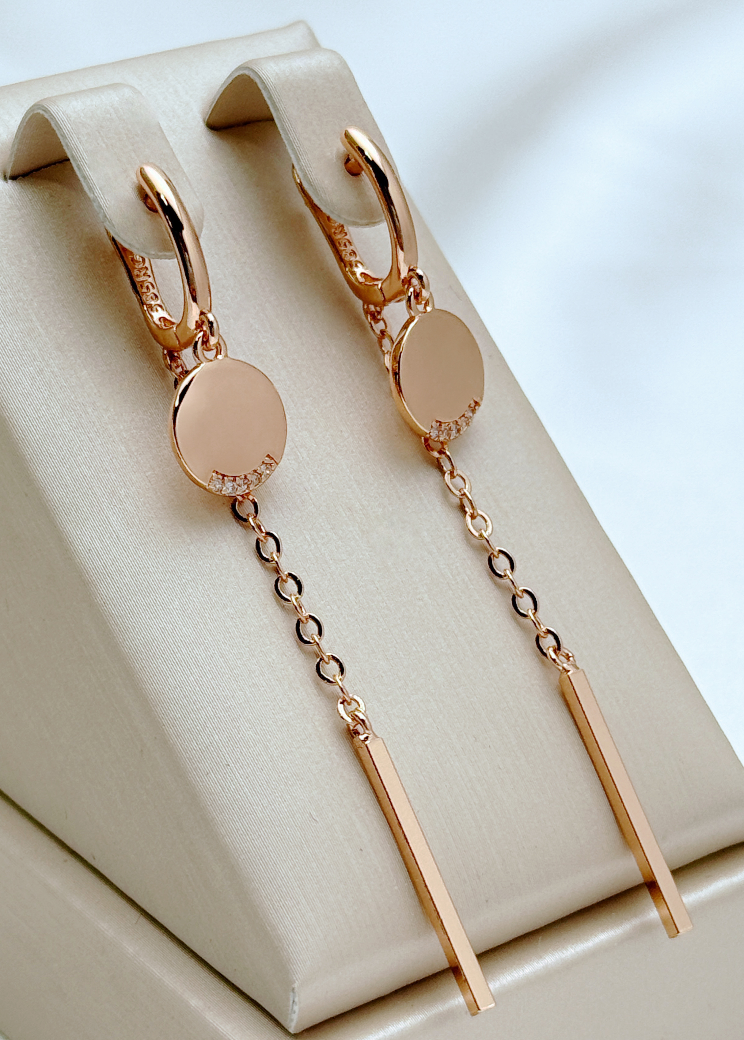 Gulkina流苏耳环锆石耳线时尚耳饰优雅饰品简约设计潮流搭配俄罗斯流行饰品新疆饰品