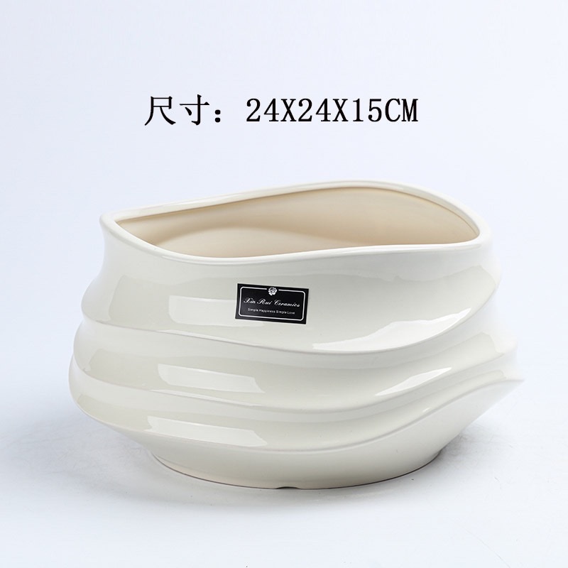 凯妍陶瓷艺术花盆，蝴蝶兰花盆栽，家居装饰品盆栽详情4