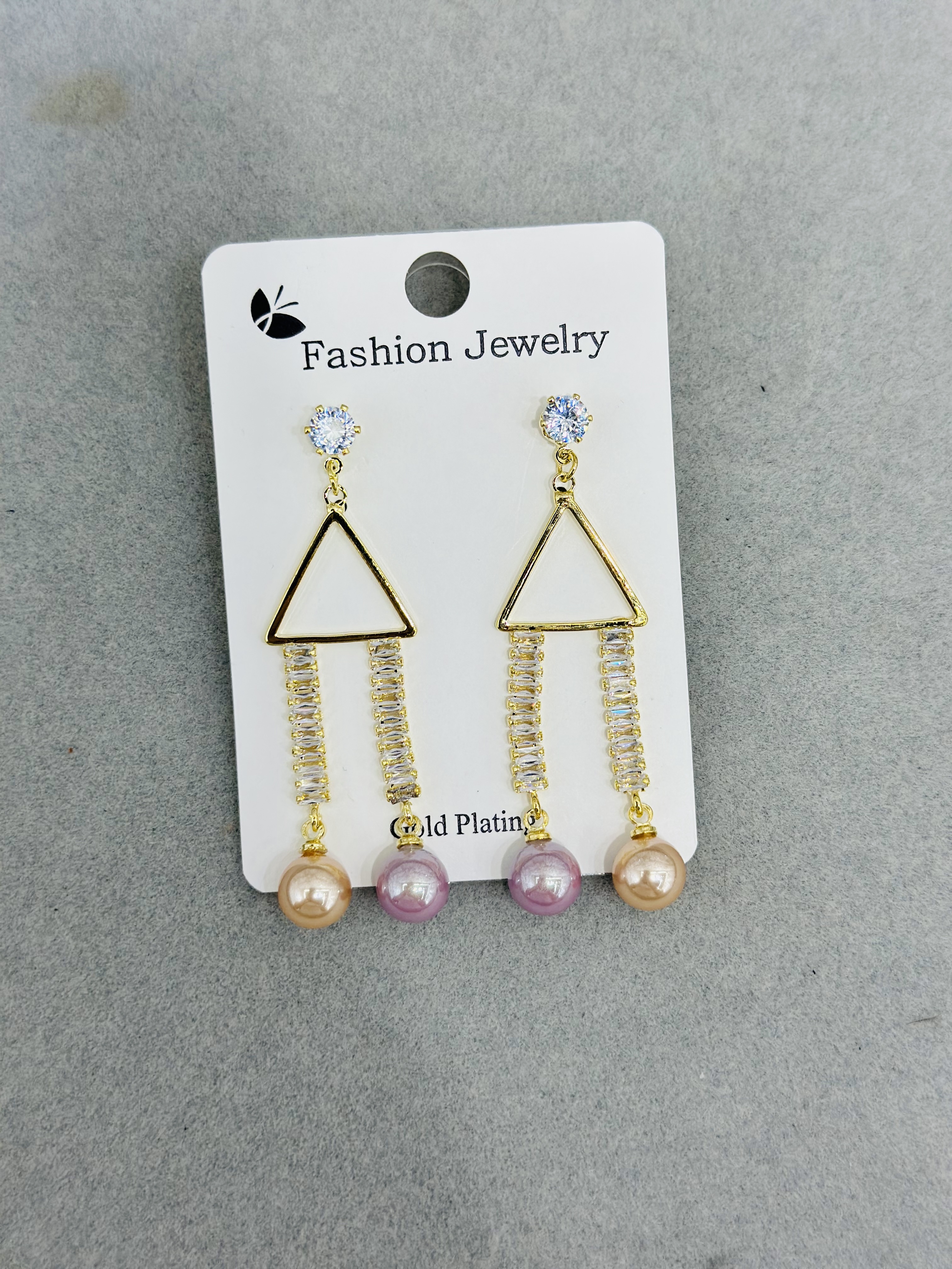 创意饰品 独特设计耳钉 精致耳饰 简约时尚耳环女款锆石耳环 铜款详情图9