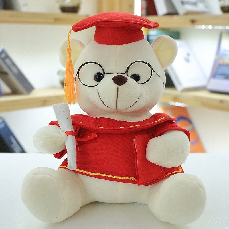 Cute graduation bear plush toy, Doctor Teddy bear figurine, high school and college graduation gift, kindergarten Item Picture