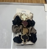 Alloy Four-leaf Clover Korean version simple large intestine hair band headband, women's fashionable hair accessory large intestine hair band headband, versatile hair band accessory, hair band accessory detail image 3