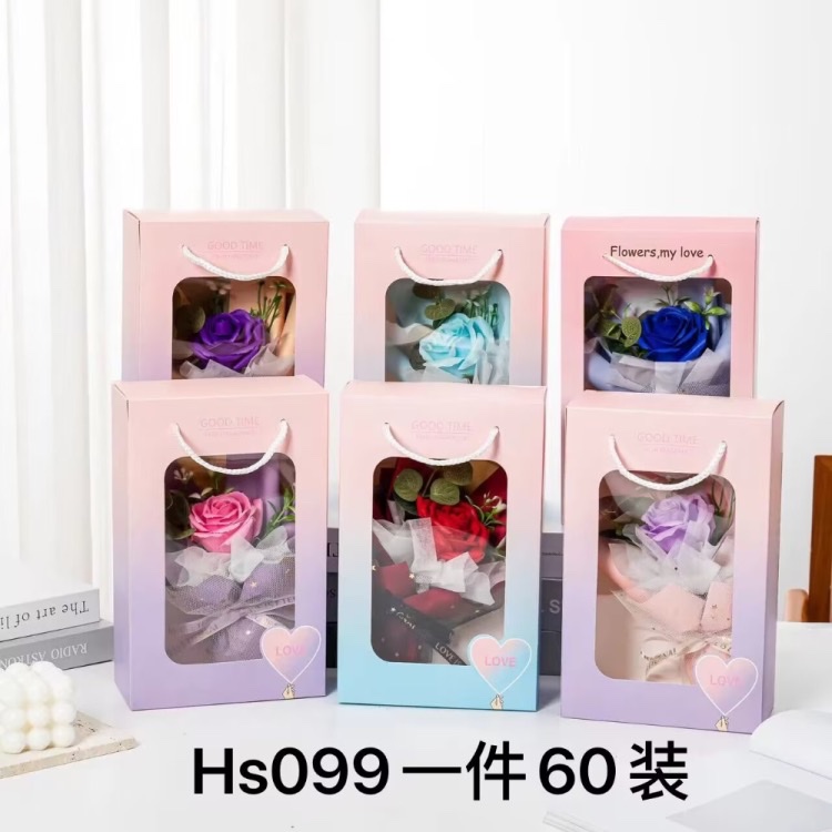 教师节礼盒花束玫瑰花满天星干花节日伴手礼七夕礼盒套装仿真花厂产品图