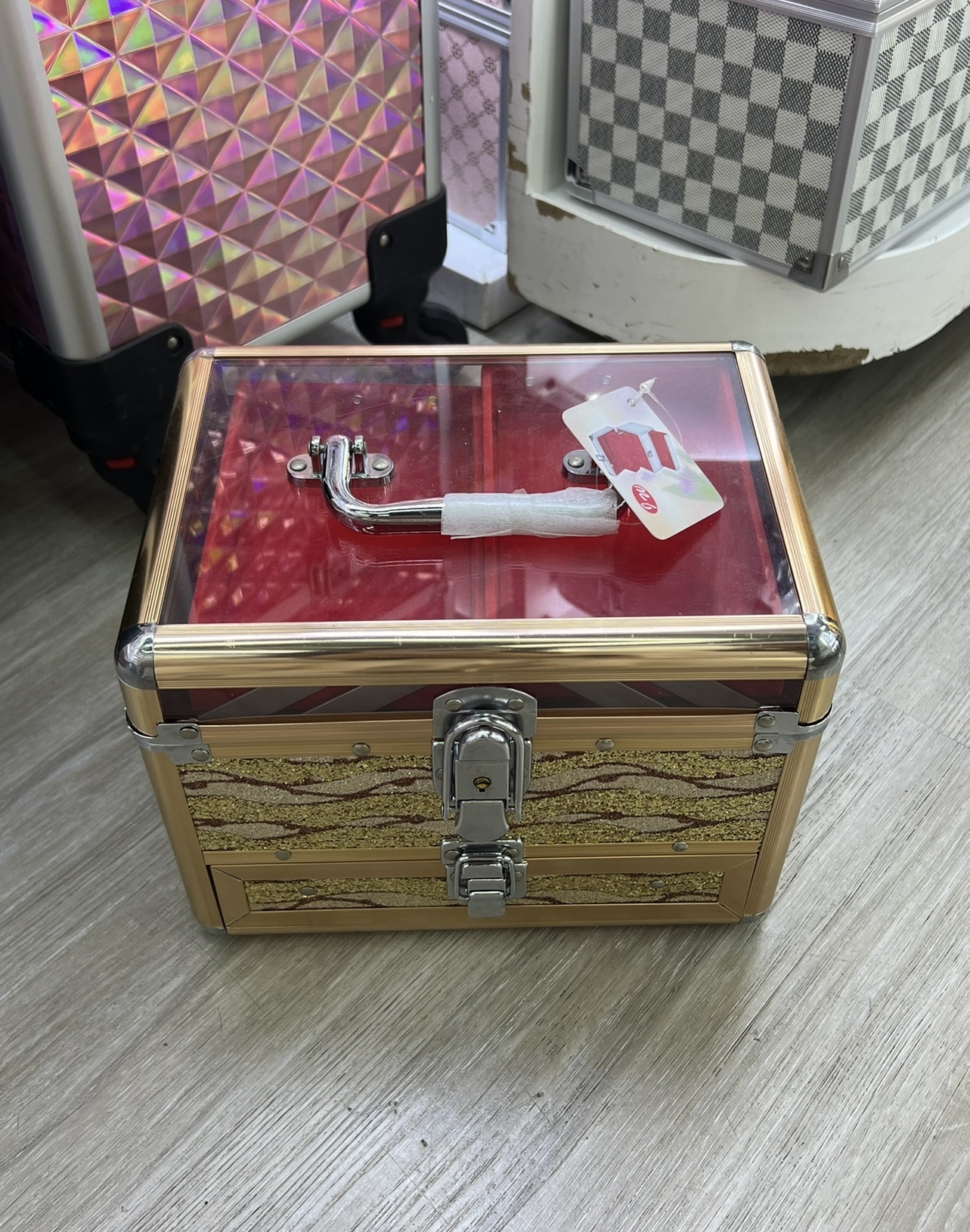 铝合金化妆箱工具箱 化妆包便携行李箱 化妆品收纳箱旅行箱