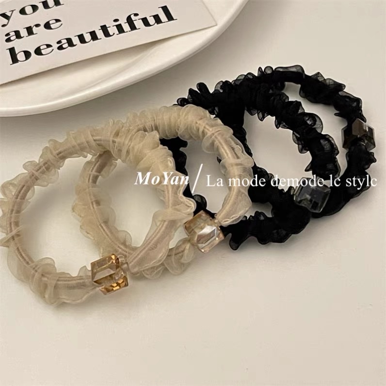 Super fairy hair tie, Organza rubber band, women's hair band 2023 new style, popular bun head, simple small intestine circle headwear, women's simple and fashionable hair band, women's simple and fashionable hair band Application Scenario