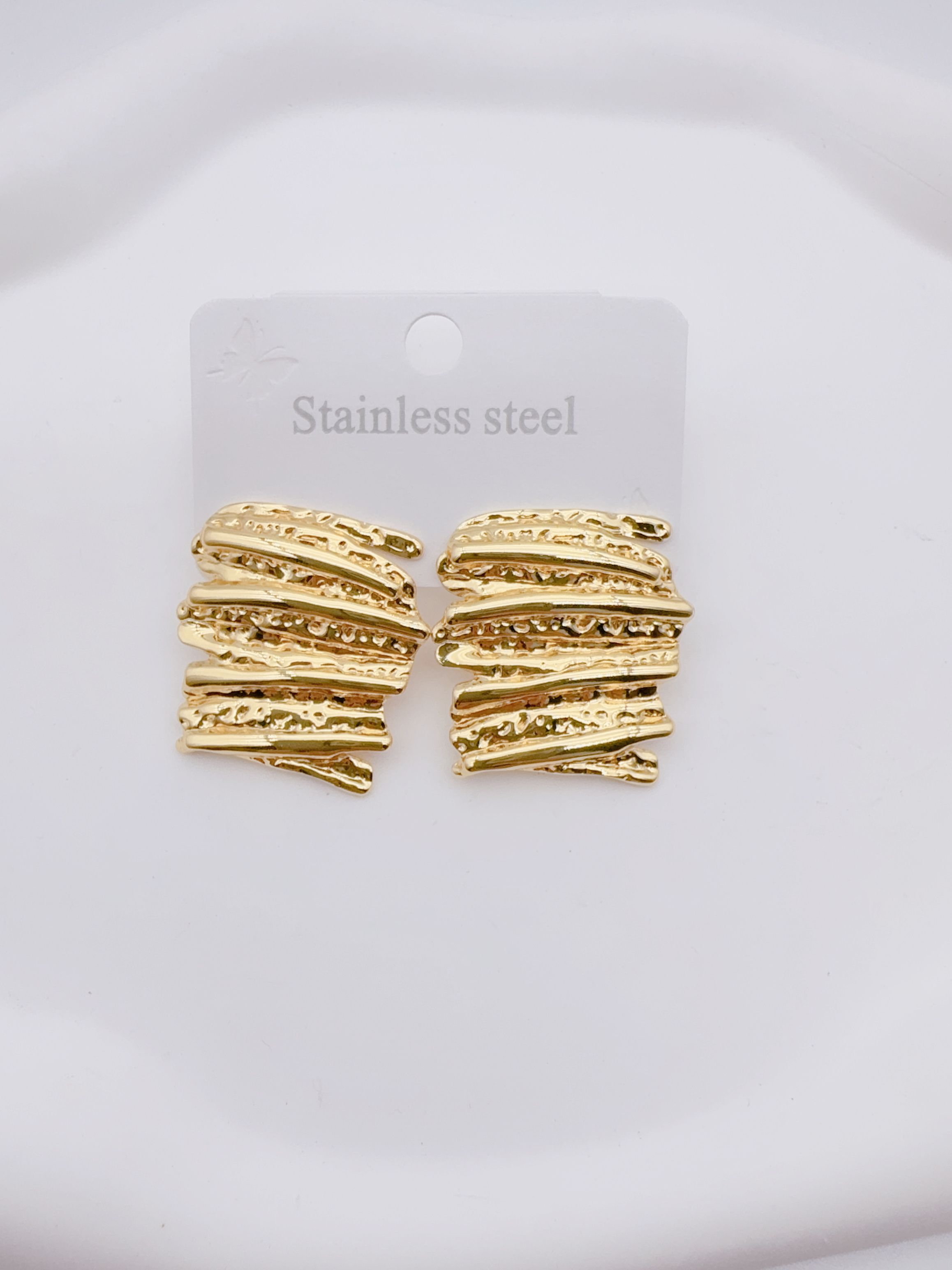 烧焊锆石耳环精致耳饰 时尚百搭饰品 个性设计潮流烧焊耳环