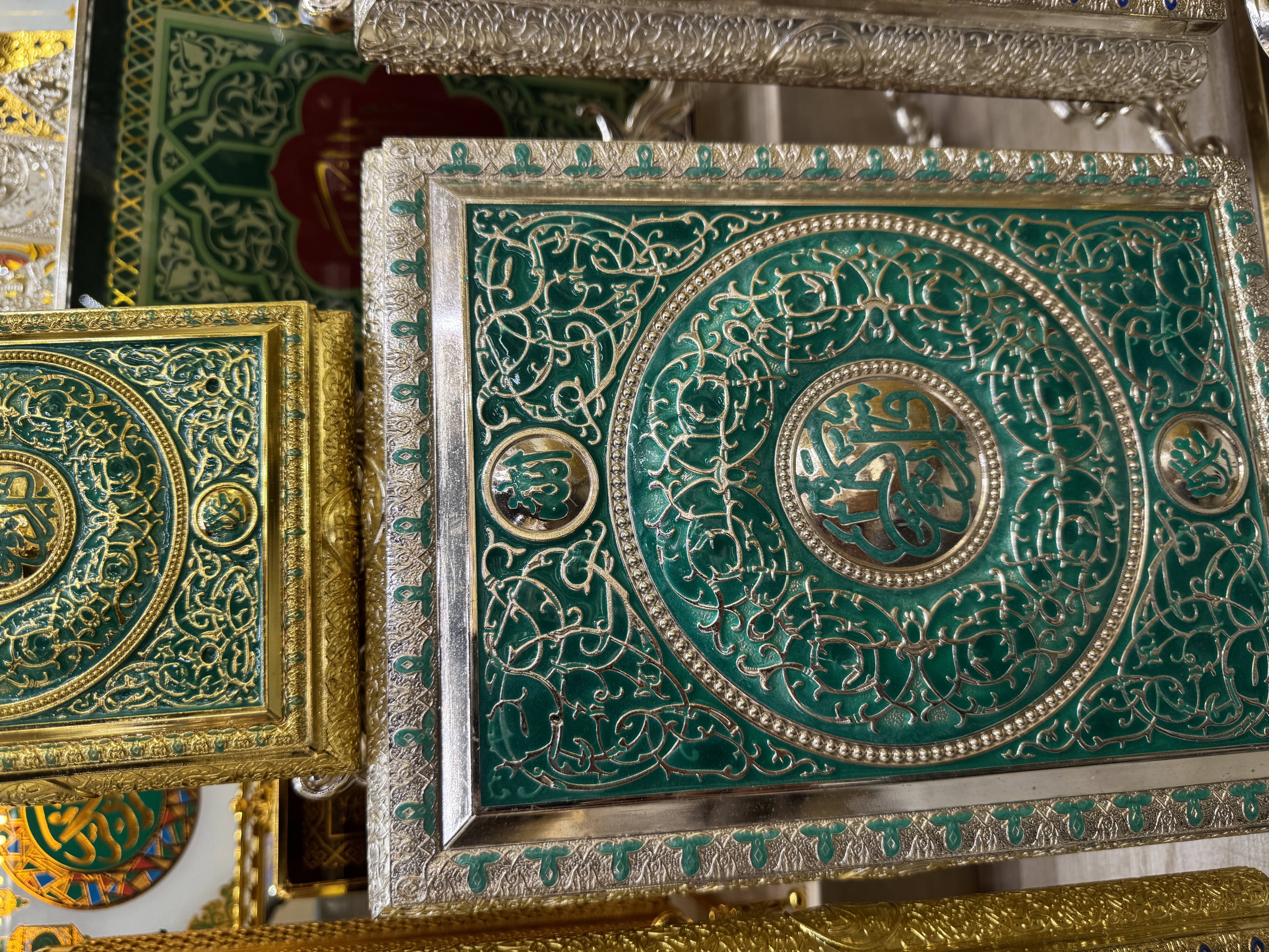 金泰莱工艺品，锌合金古兰经书盒，四个尺寸，颜色可以选购详情图4