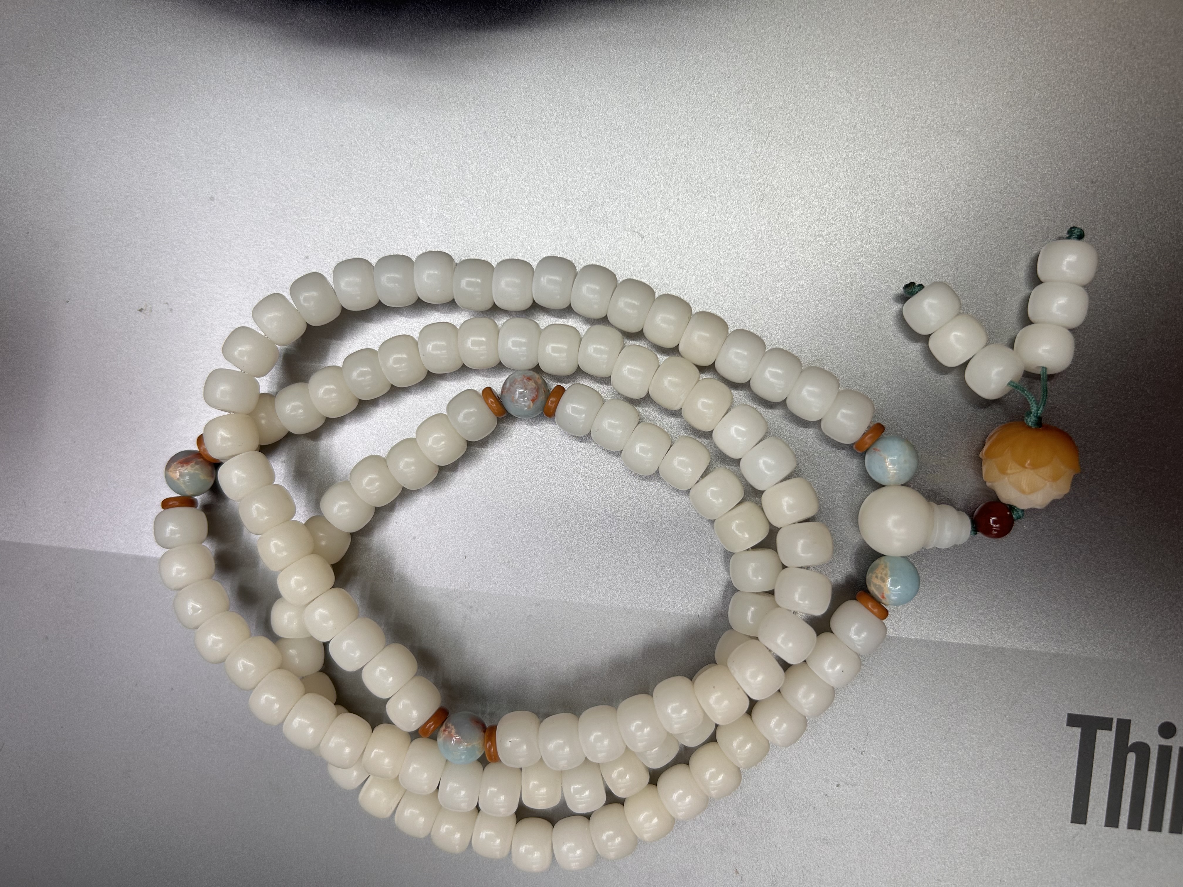 白玉菩提长串8*10厘米108颗念珠沉香手串