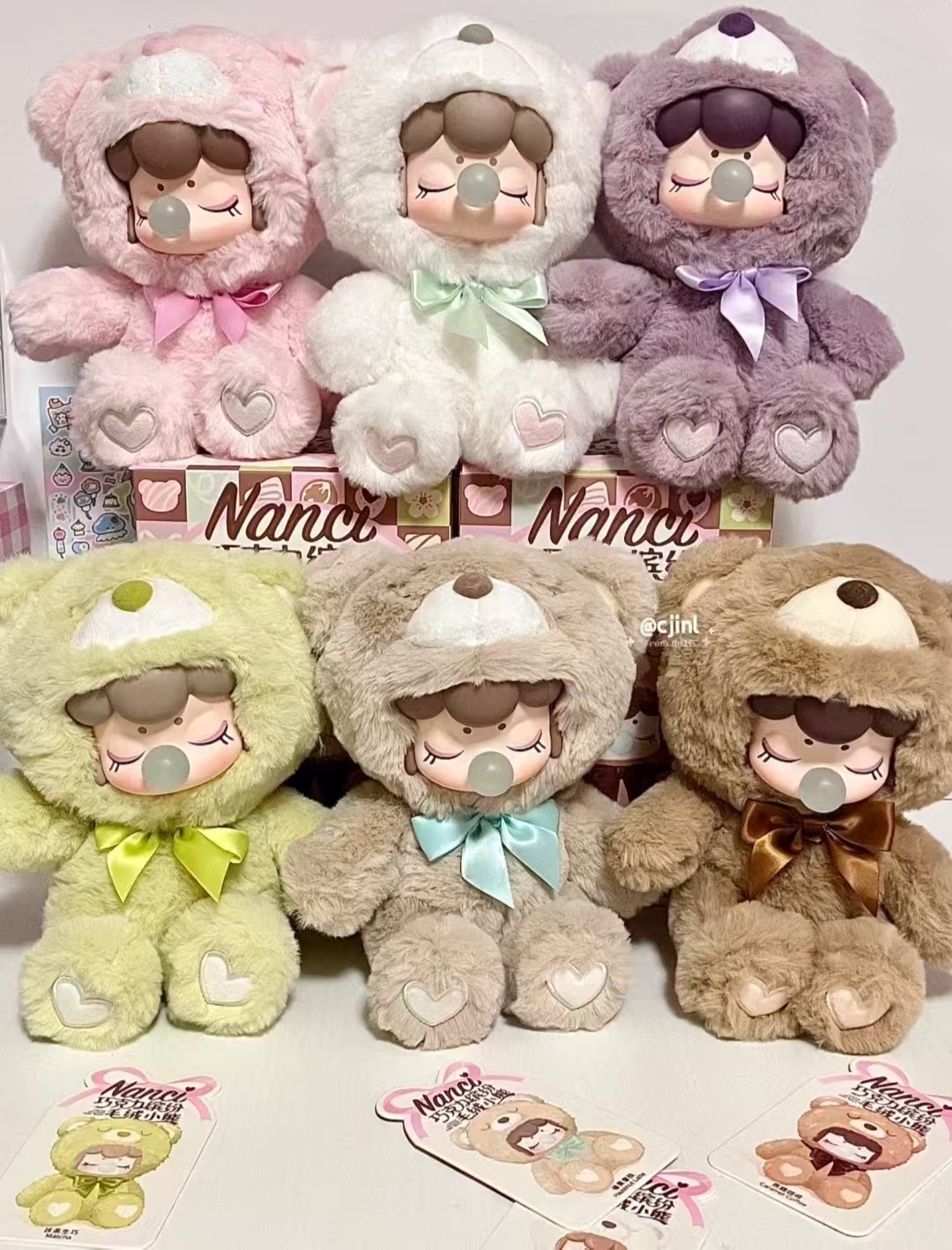 网红同款 漫族玩具，潮玩盲盒，Rolodex若来Nanci囡茜巧克力缤纷小熊搪胶毛线儿童玩具儿童玩具