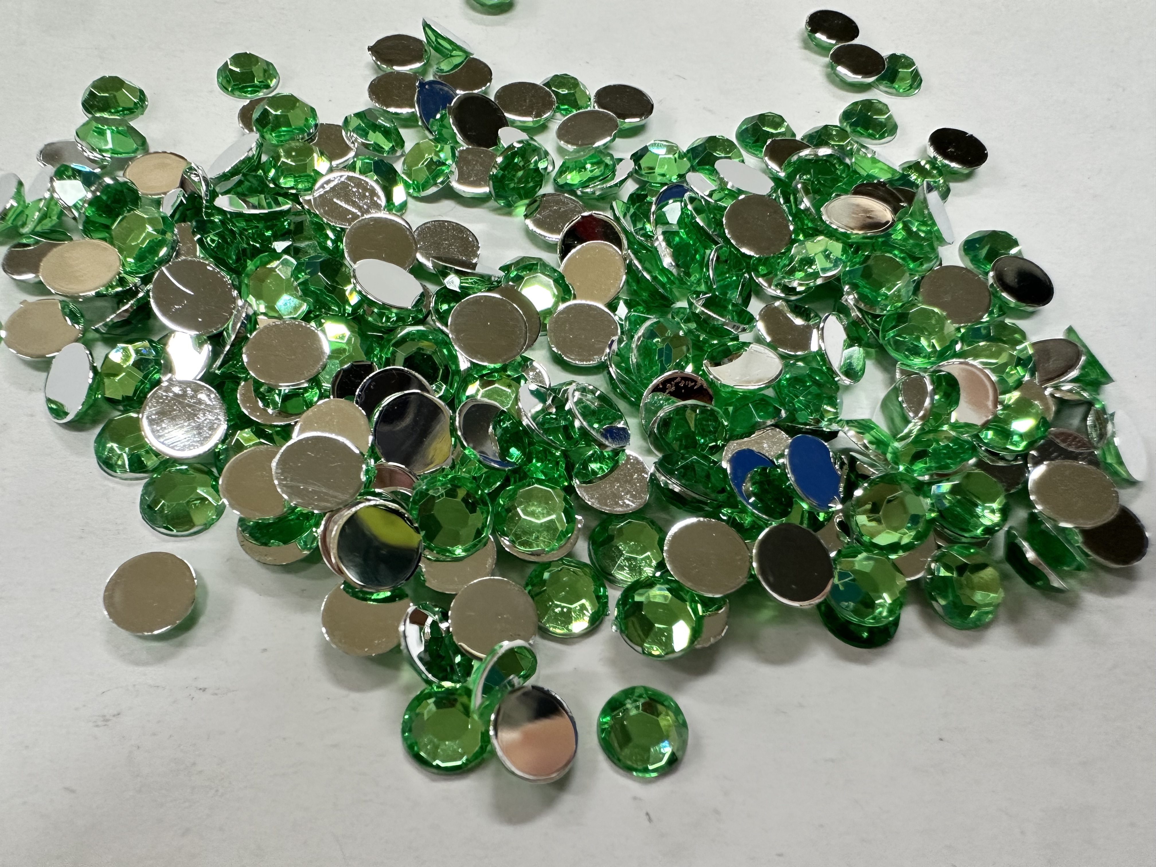 Factory direct sales of imitation Taiwanese acrylic drill flat drill 1.5mm ~ 4mm children's hair accessory gripper accessories, environmentally friendly flat cut surface round detail image 16