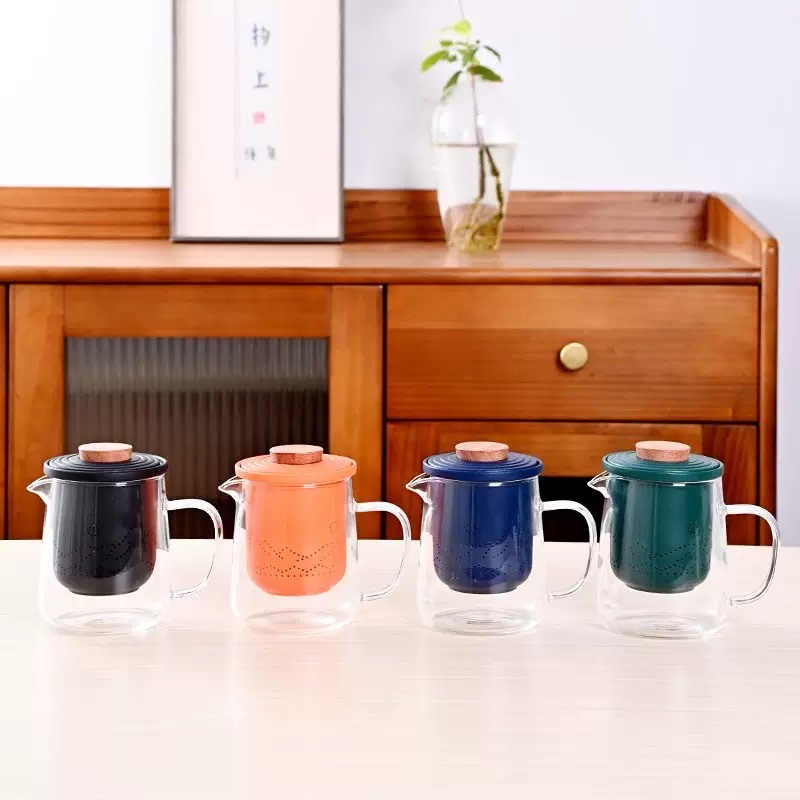 玻璃供道杯4小杯陶瓷茶具 户外便携茶具套装 茶具礼品装饰实用礼品批发