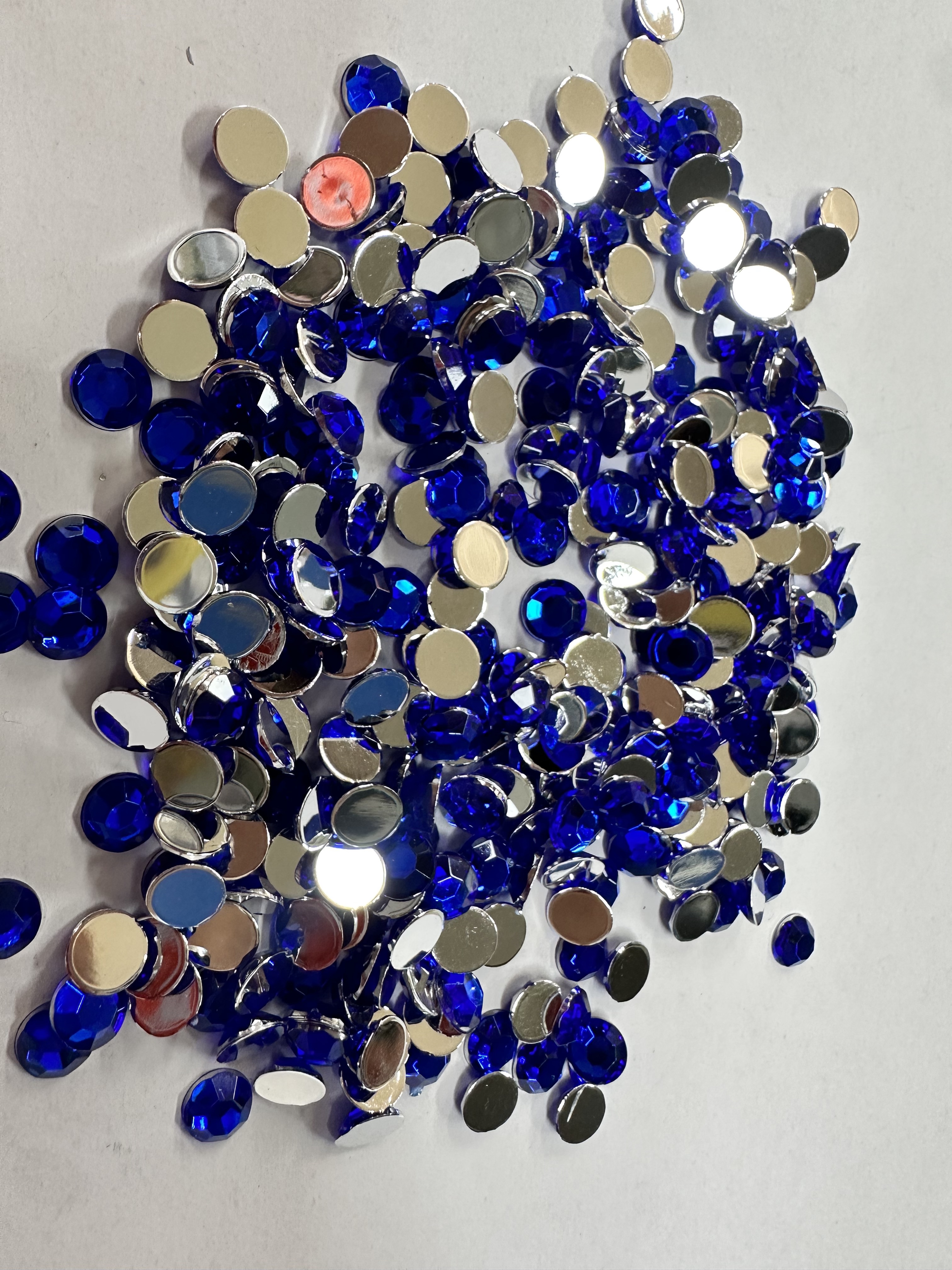 Factory direct sales of imitation Taiwanese acrylic drill flat drill 1.5mm ~ 4mm children's hair accessory gripper accessories, environmentally friendly flat cut surface round detail image 7