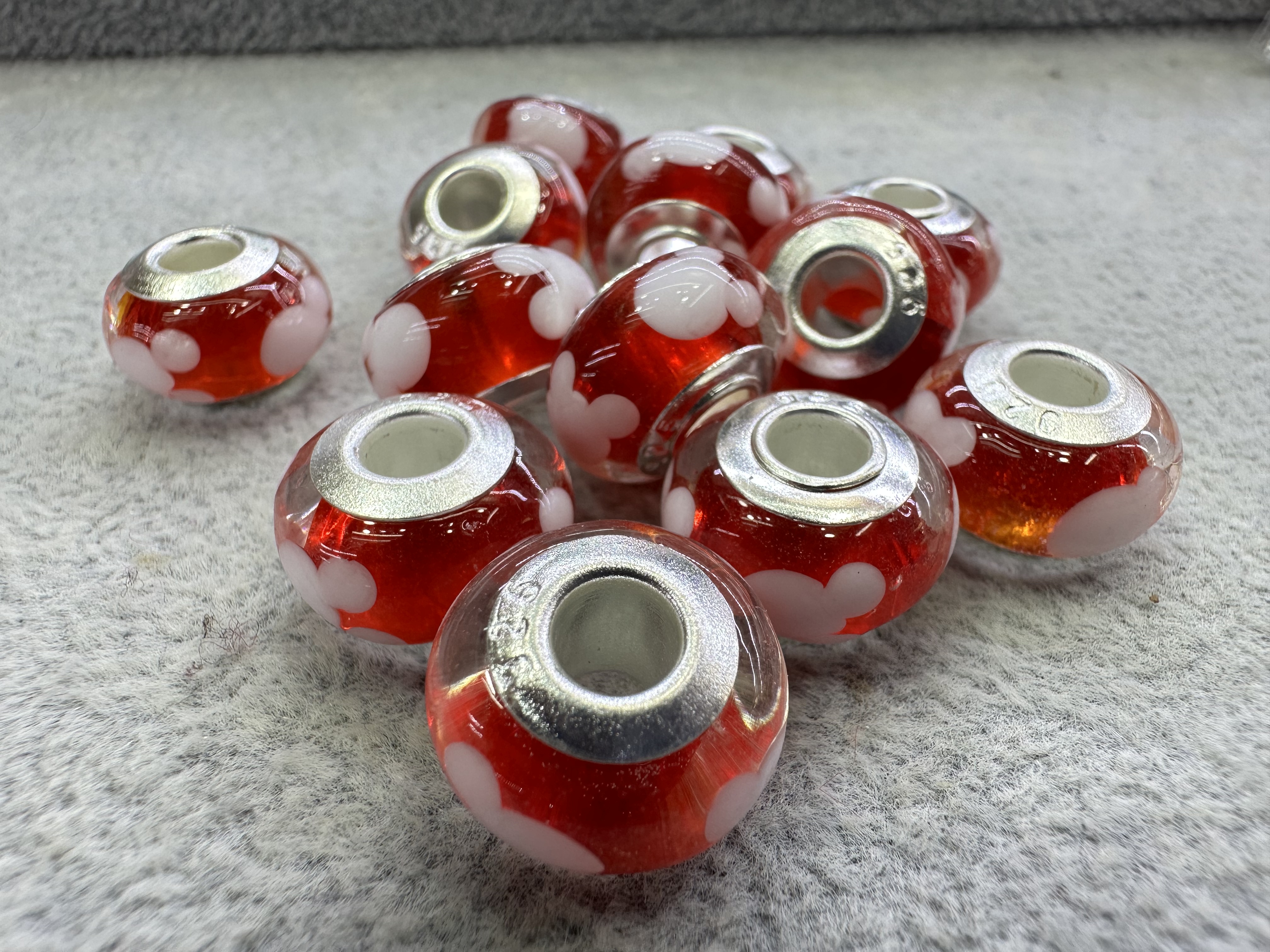 依链新款潘家琉璃大孔珠琉璃配件手链配件可爱穿孔琉璃贝壳五角星隔珠微镶锆石吊坠配件 DIY手工材料摆件装饰创意设计详情图5