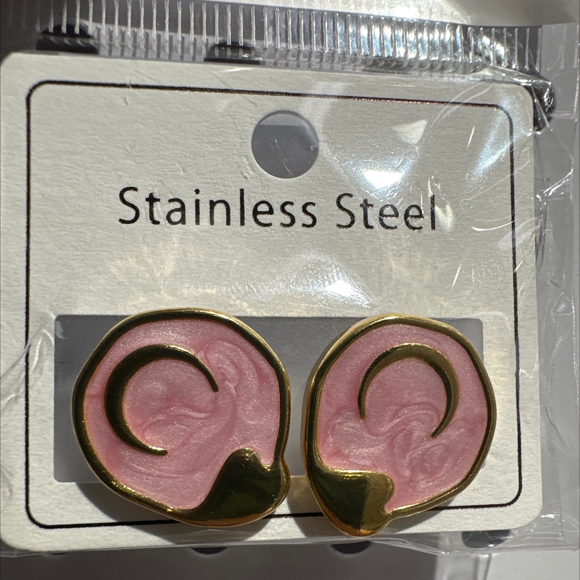 珐琅滴釉花朵耳钉女小众设计感高级轻奢气质不锈钢耳环2025新款爆款耳饰