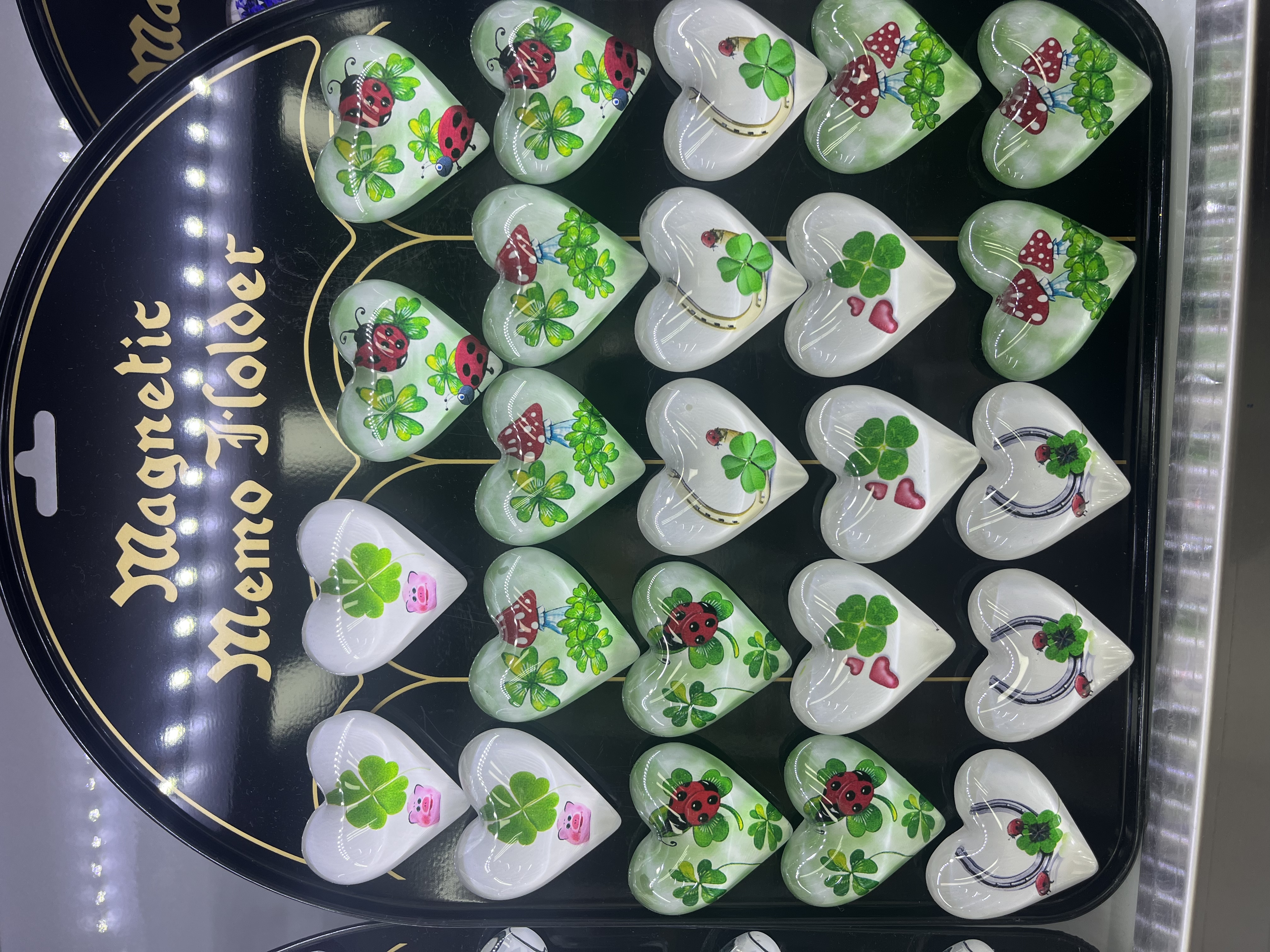 三叶草心形水晶冰箱贴摆件 创意水晶冰箱贴装饰礼品 旅游工艺品 景区用详情图1