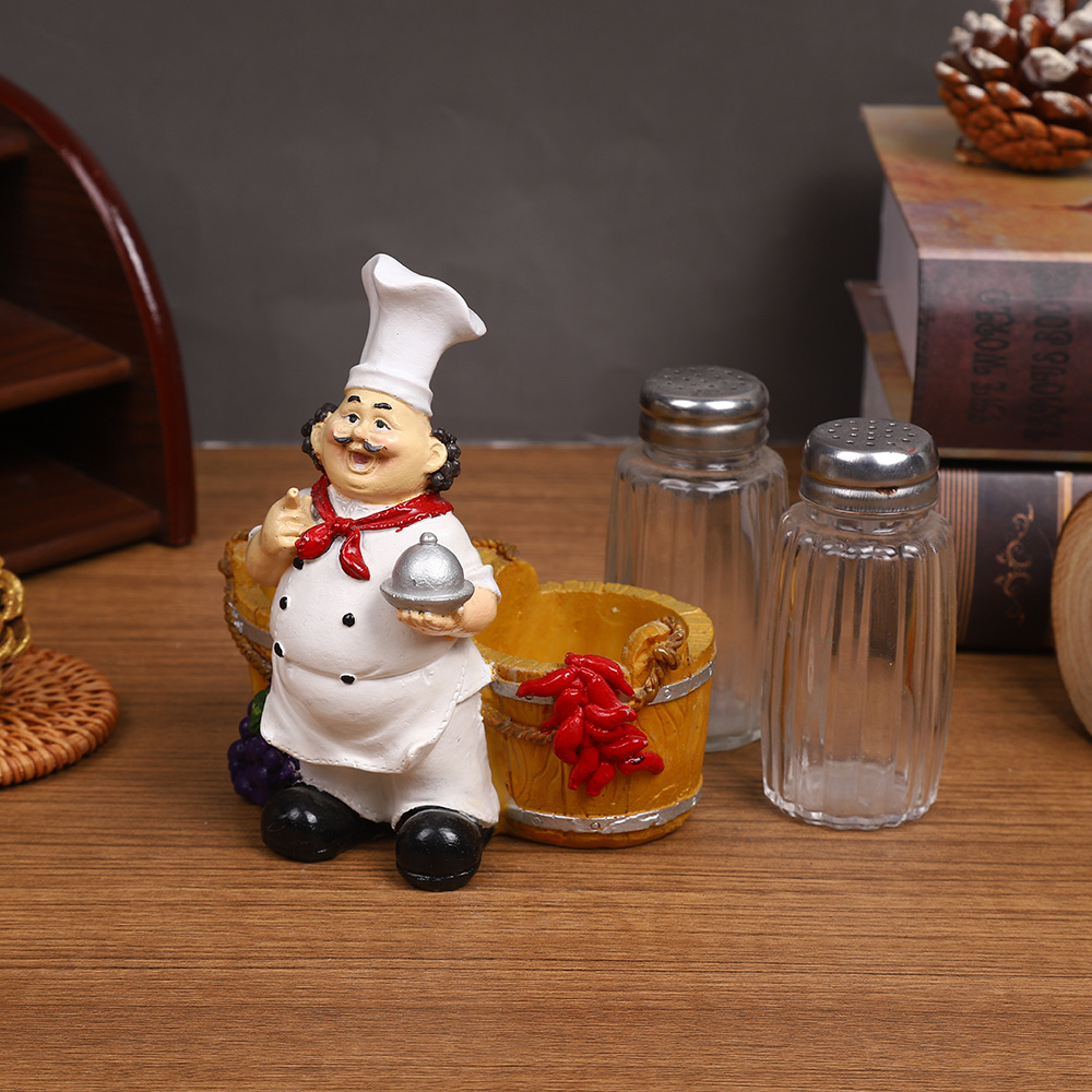 树脂厨师前台摆件陶瓷花瓶装饰品陶瓷佛像创意家居摆设