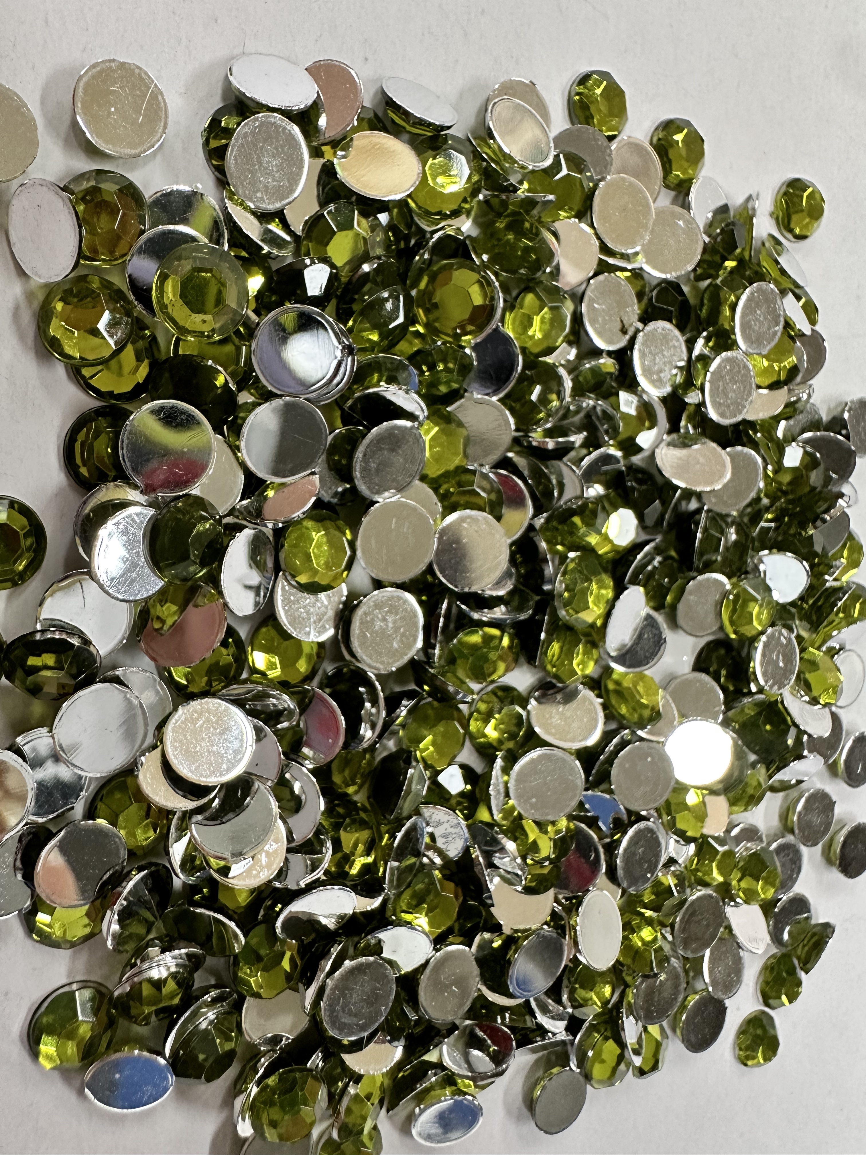 Factory direct sales of imitation Taiwanese acrylic drill flat drill 1.5mm ~ 4mm children's hair accessory gripper accessories, environmentally friendly flat cut surface round detail image 12