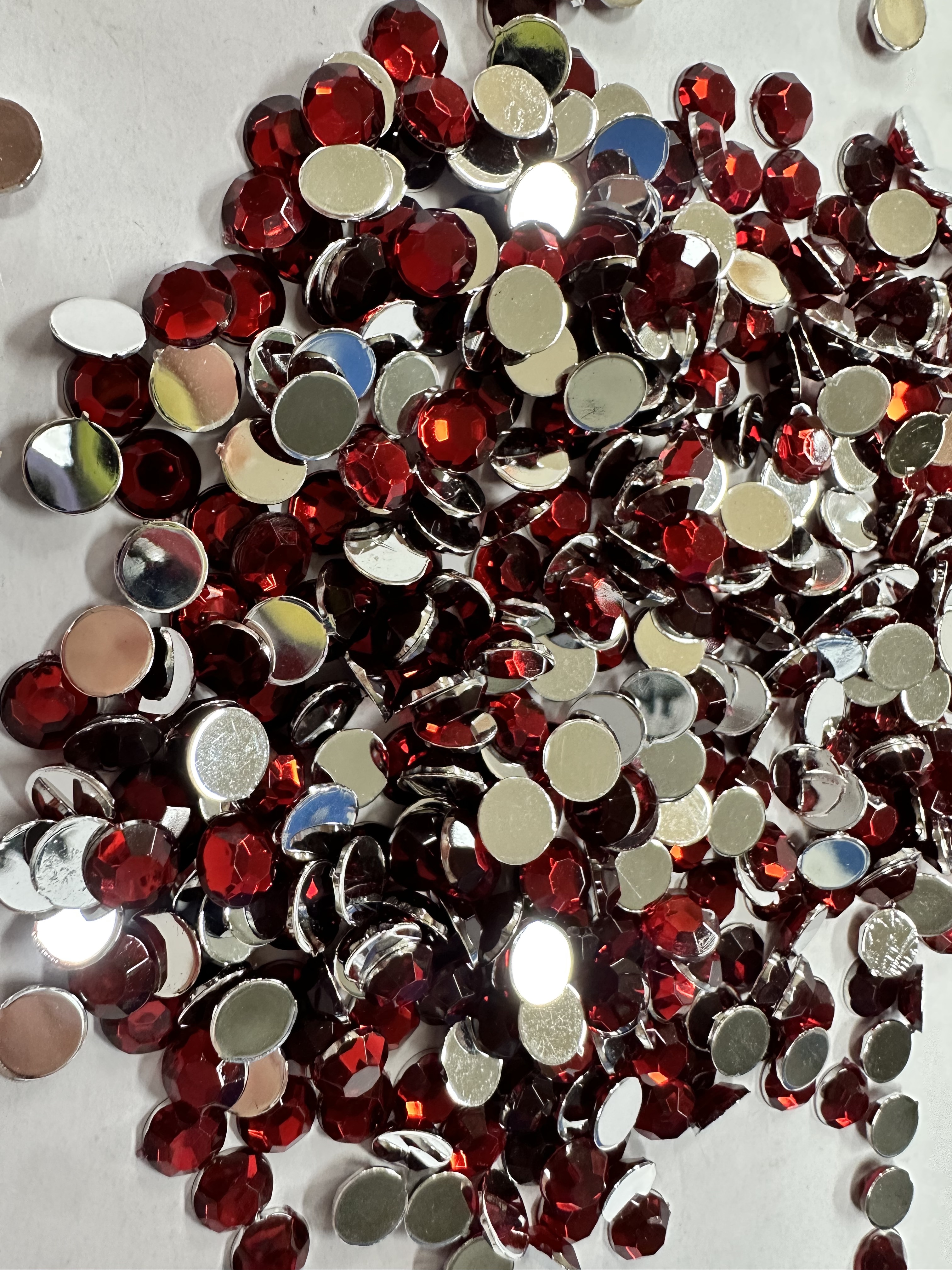 Factory direct sales of imitation Taiwanese acrylic drill flat drill 1.5mm ~ 4mm children's hair accessory gripper accessories, environmentally friendly flat cut surface round detail image 20