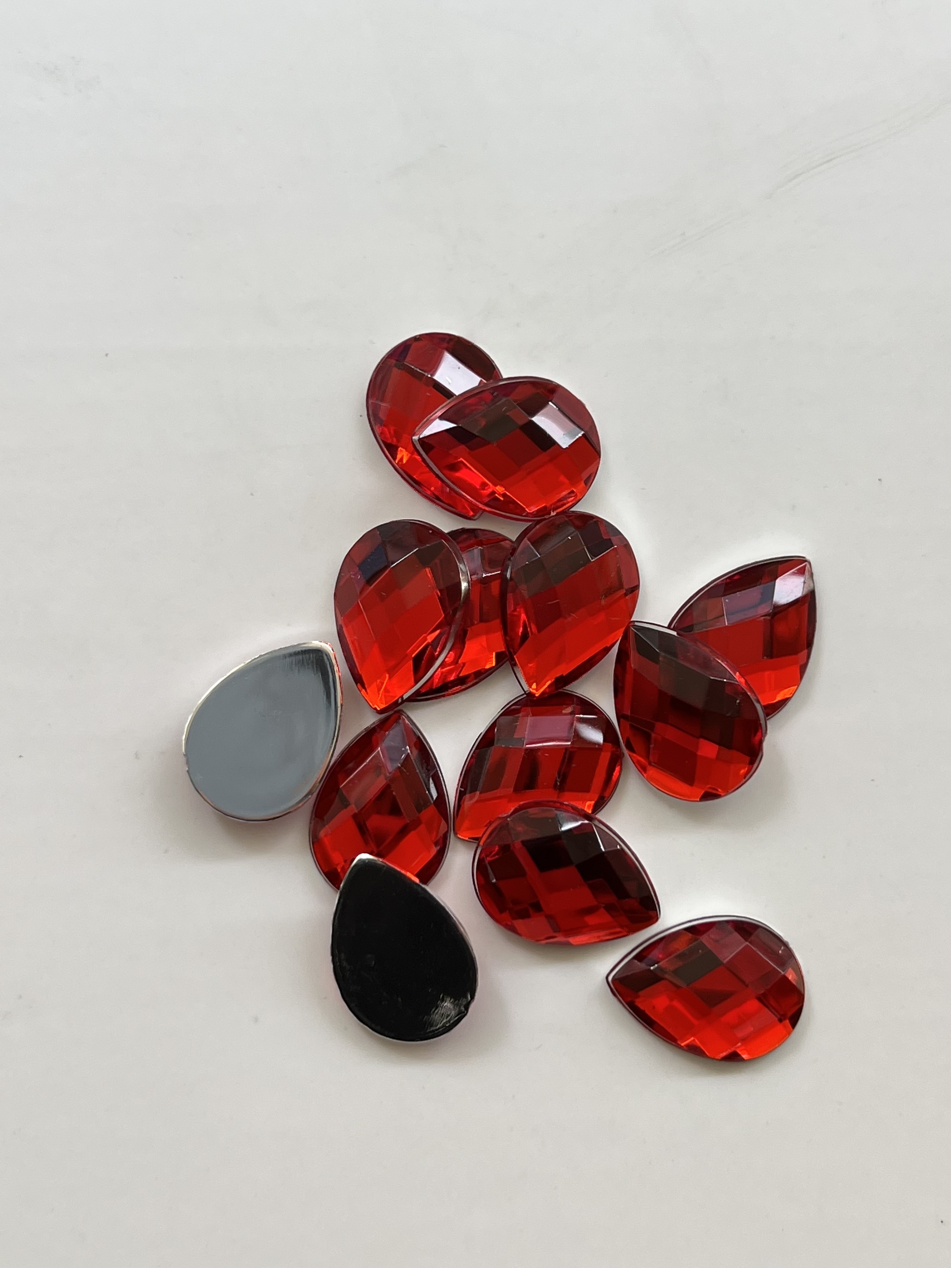 Factory direct sales of earth surface water drop flat bottom imitation Taiwan acrylic diamond eco-friendly jewelry accessories, multiple colors to choose from, acrylic jewelry headwear, children's hair accessories, clothing accessories, grabbers Item Picture