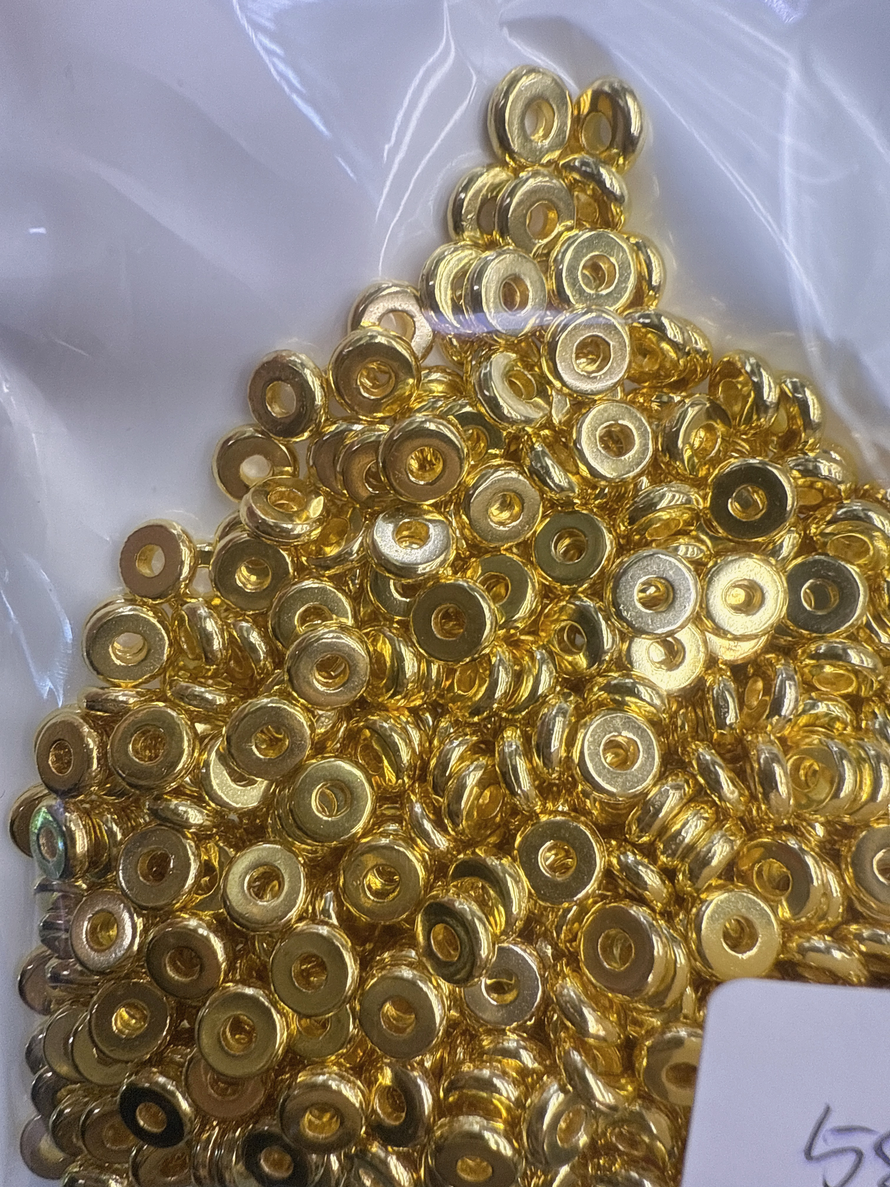 Golden bright DIY spacer beads detail image 3