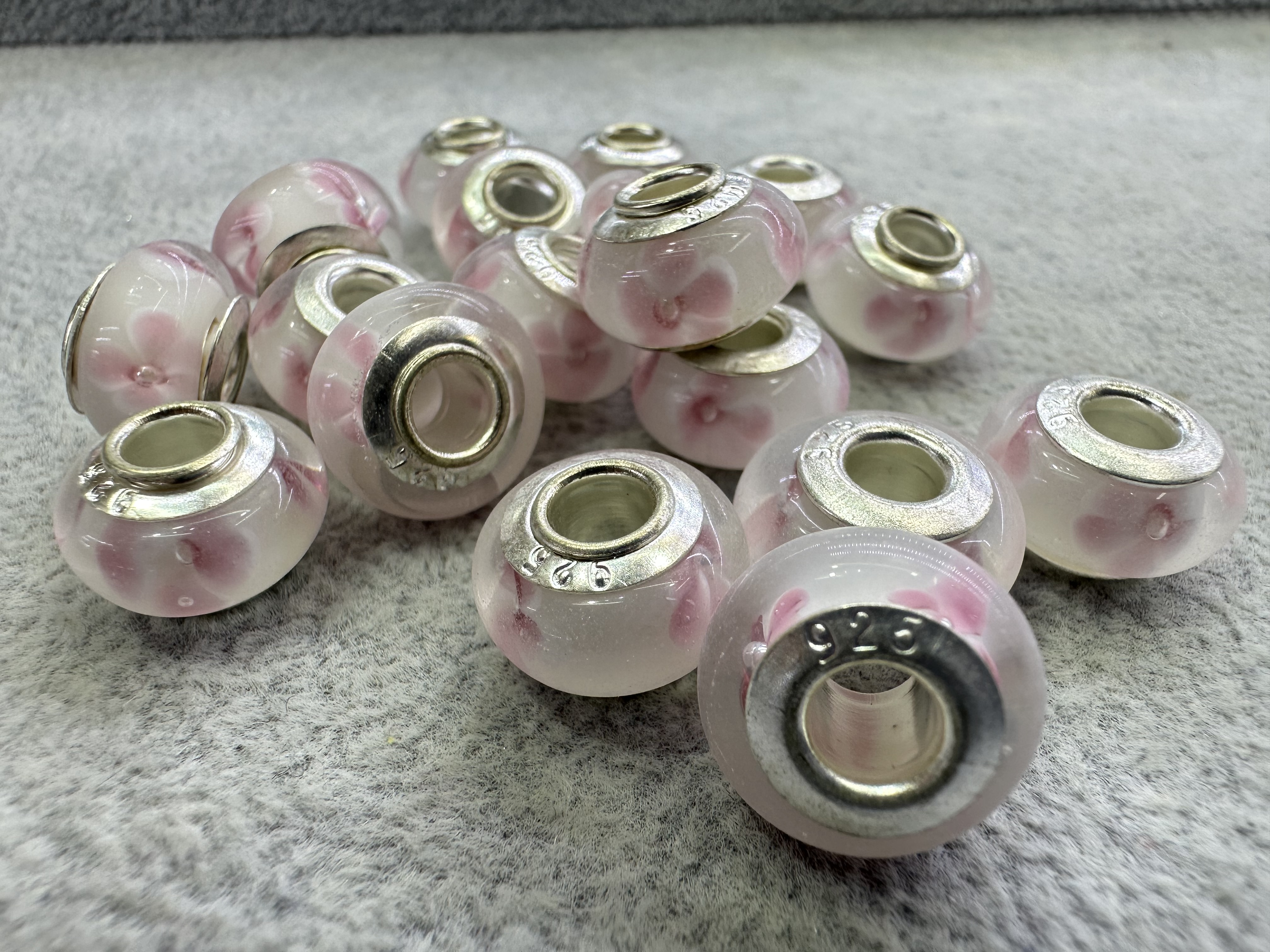 依链新款潘家琉璃大孔珠琉璃配件手链配件可爱穿孔琉璃贝壳五角星隔珠微镶锆石吊坠配件 DIY手工材料摆件装饰创意设计详情图9