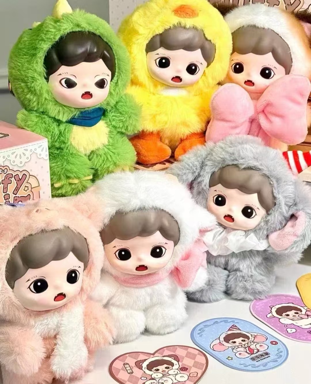网红同款 漫族玩具，潮玩盲盒，Rolodex若来Nanci囡茜巧克力缤纷小熊搪胶毛线儿童玩具儿童玩具详情图4