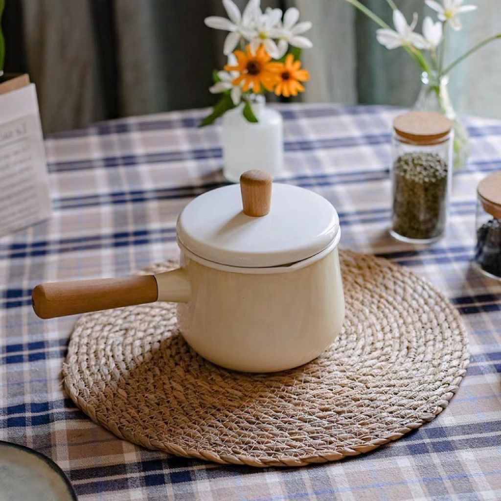 SyooHome高温隔热餐垫草编杯垫防油防烫隔热桌垫天然草编西餐垫隔热垫详情图5