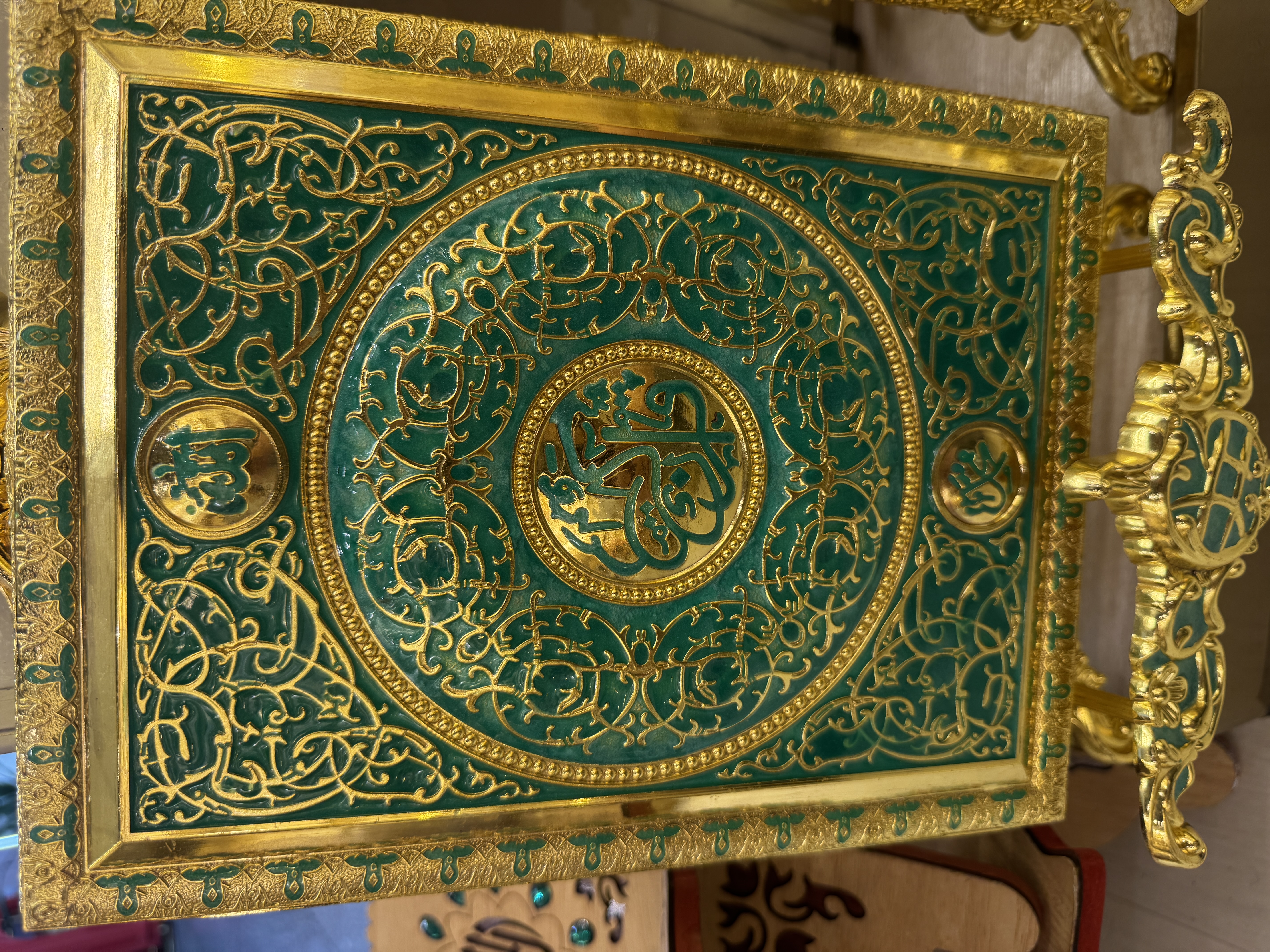 金泰莱工艺品，锌合金古兰经书盒，四个尺寸，颜色可以选购产品图