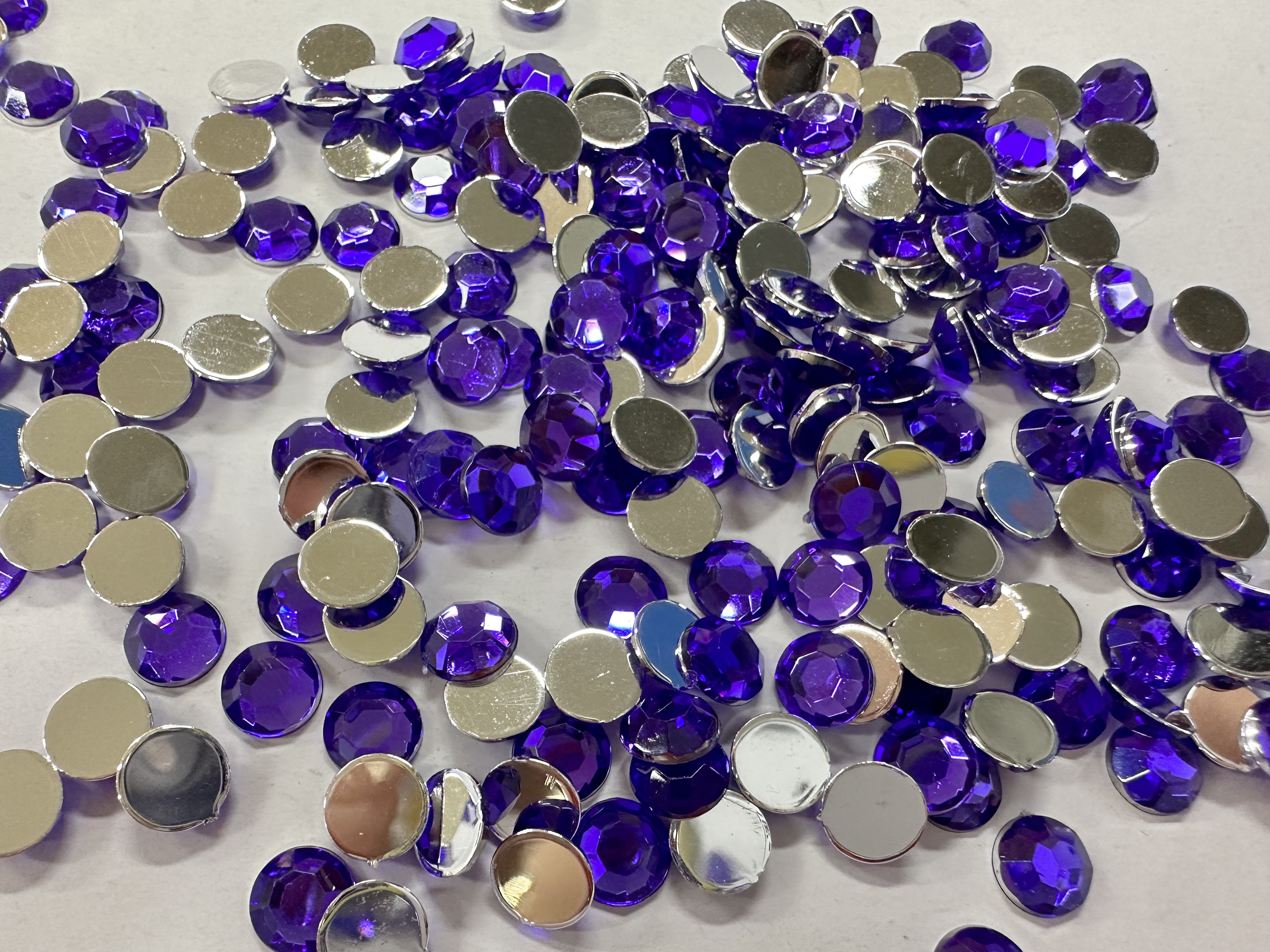 Factory direct sales of imitation Taiwanese acrylic drill flat drill 1.5mm ~ 4mm children's hair accessory gripper accessories, environmentally friendly flat cut surface round detail image 17