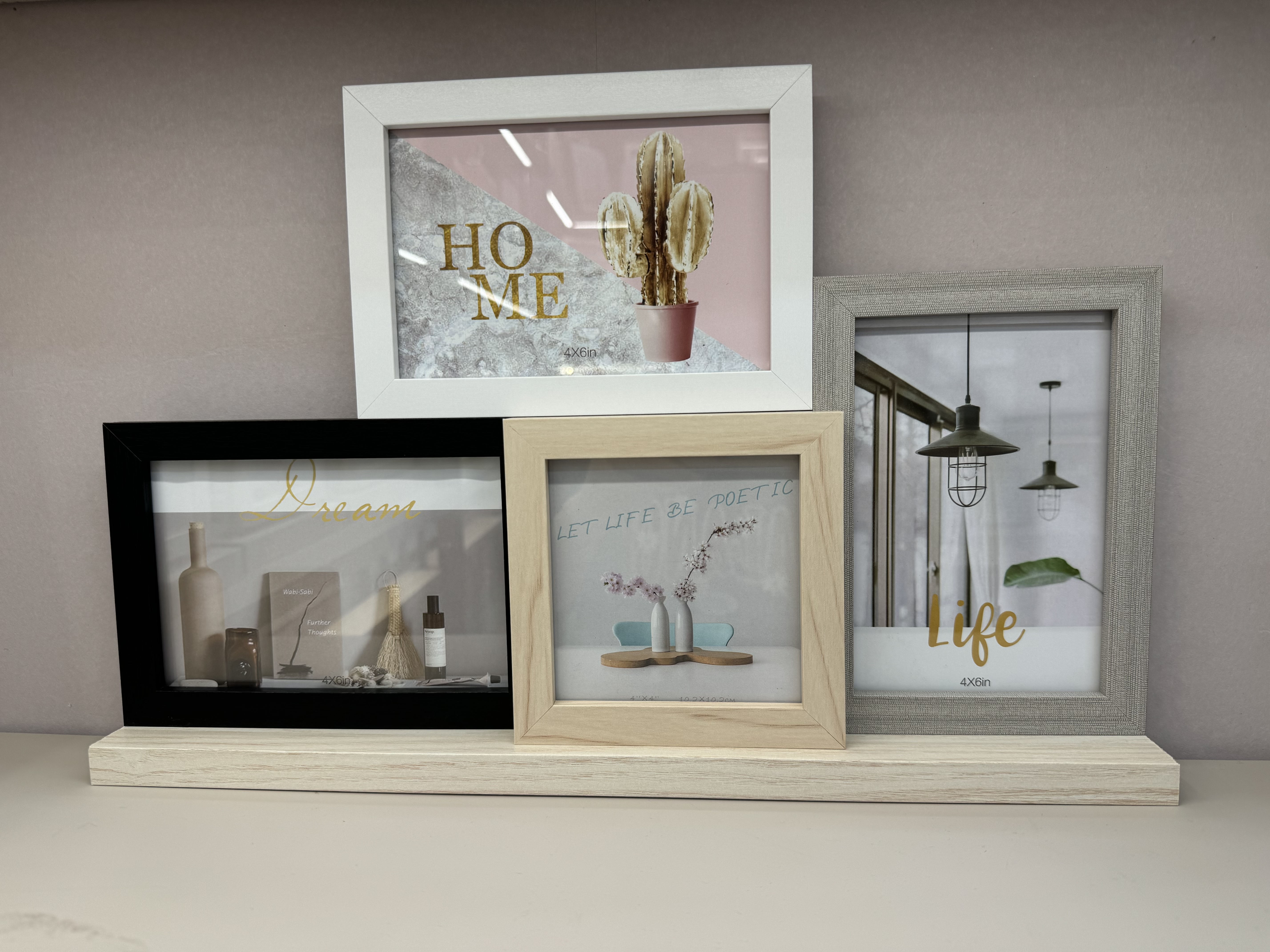 4组合密度板相框相纸尺寸4*6