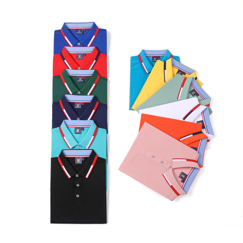Customized A2108 Bora Tencel cotton color-blocking collar polo shirt advertising shirt, comfortable, well-fitting, neat and stylish. Customizable work clothes logo available details Picture