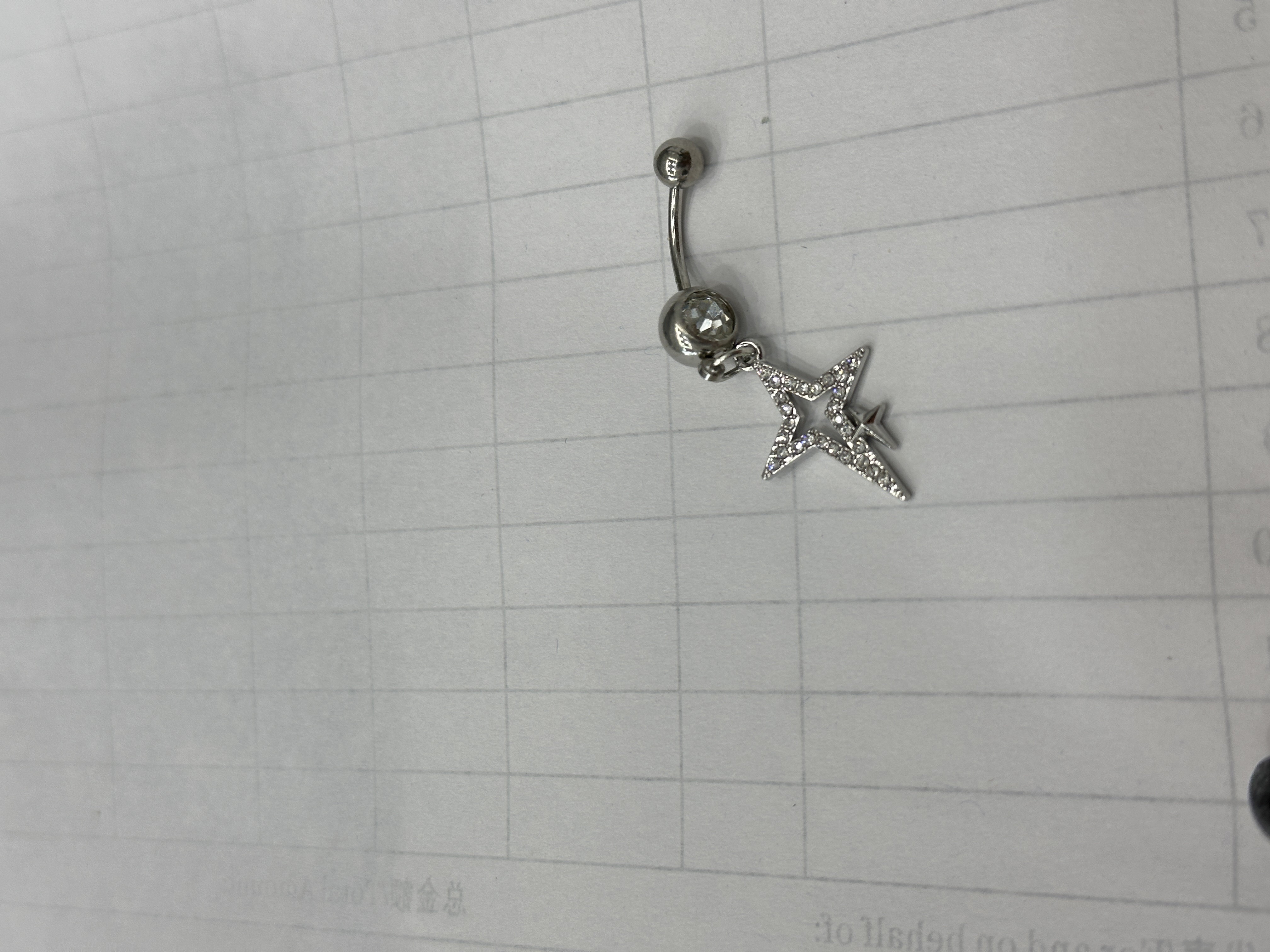 锆石四芒星吊坠耳钉无耳洞耳饰 时尚百搭轻便饰品 男女通用潮流设计饰品饰品细节图