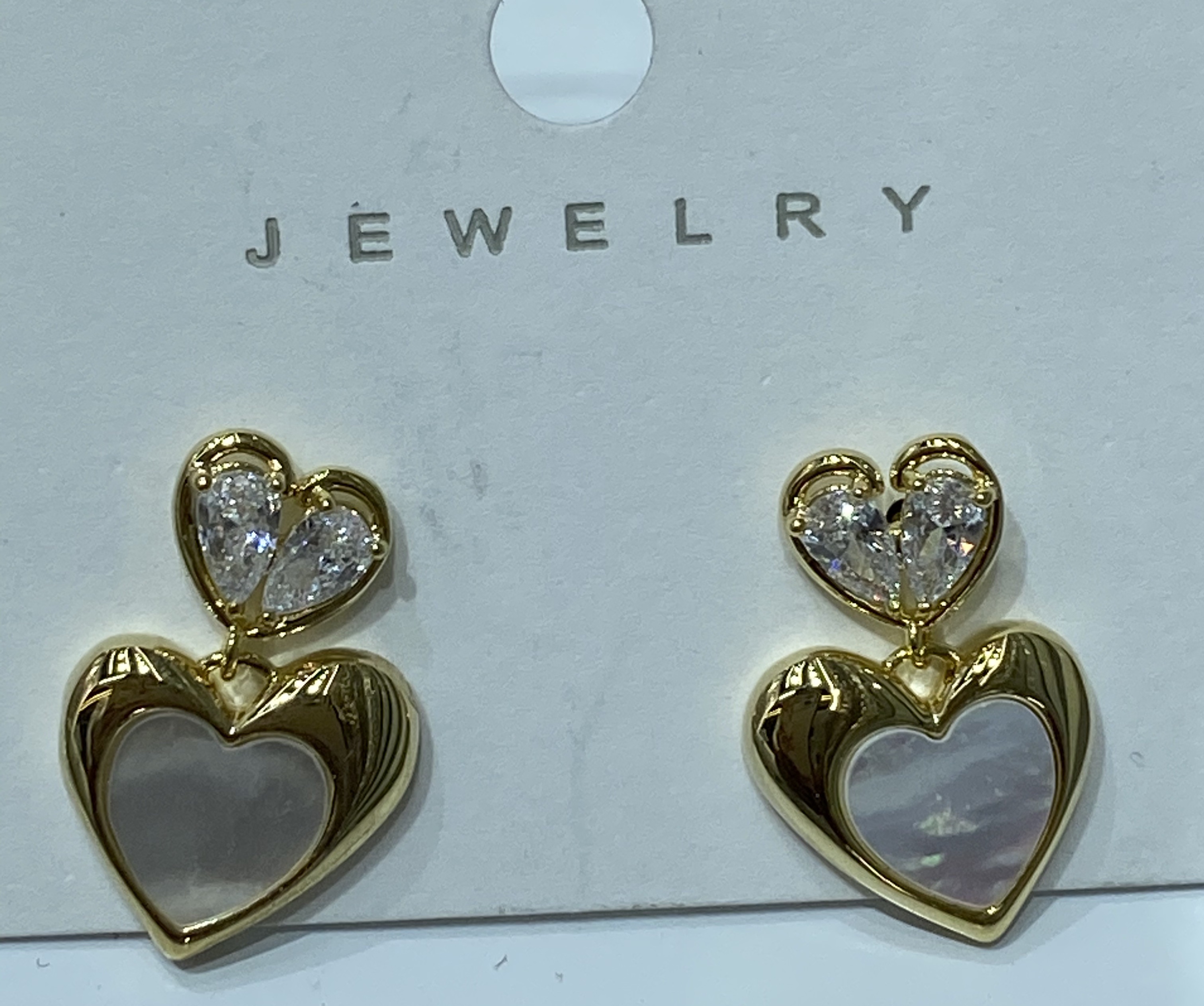 银针耳钉银配件 天然贝壳锆石耳环 时尚气质耳饰 简约百搭女士饰品