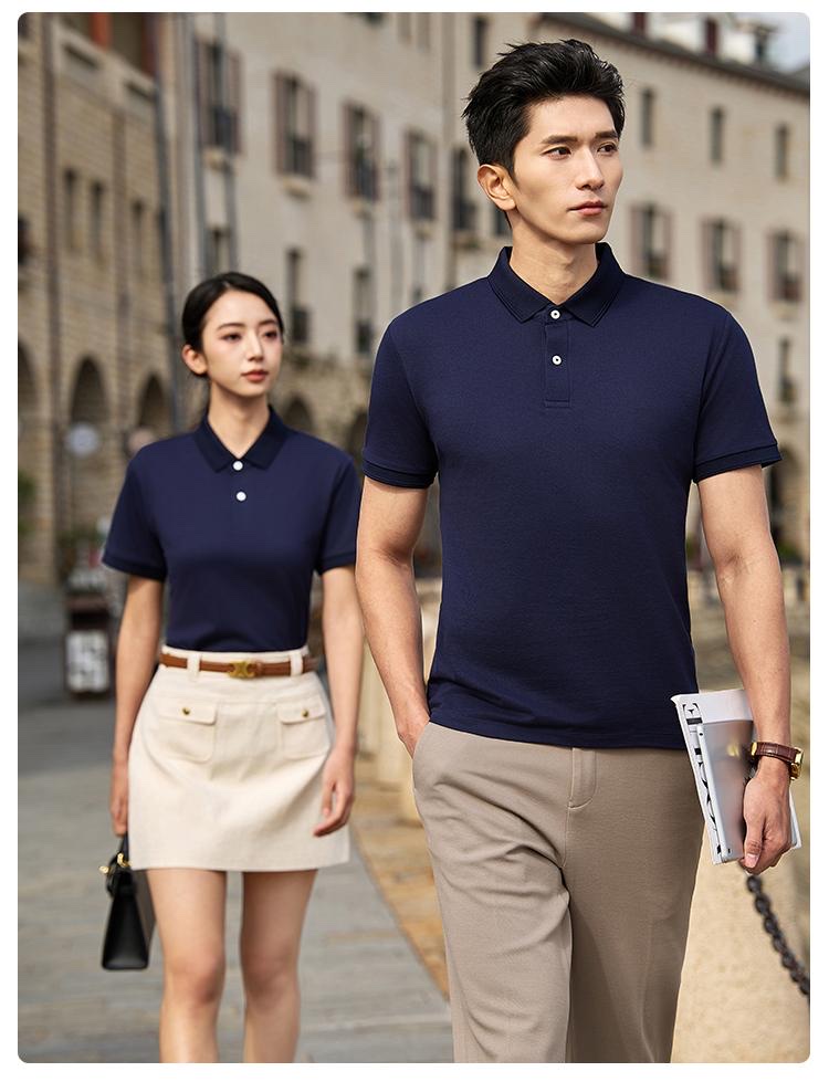 Customized 2025 Spring/Summer FG6303 Uniqlo 220G/㎡ quick-drying pearl ground two-button Polo shirt advertisement shirt Item Picture