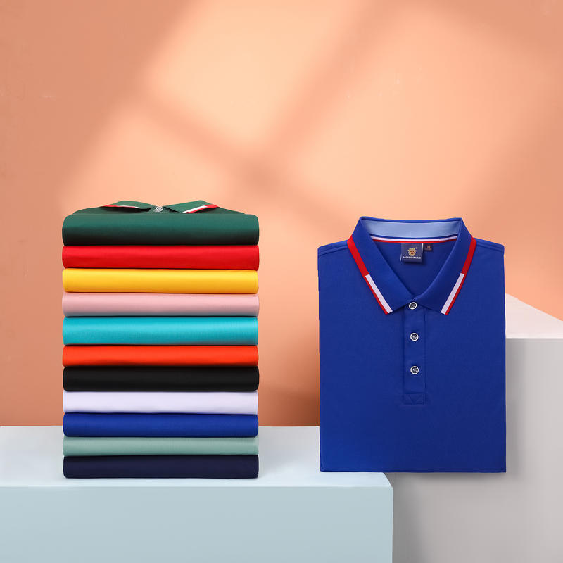 Customized A2108 Bora Tencel cotton color-blocking collar polo shirt advertising shirt, comfortable, well-fitting, neat and stylish. Customizable work clothes logo available full figure