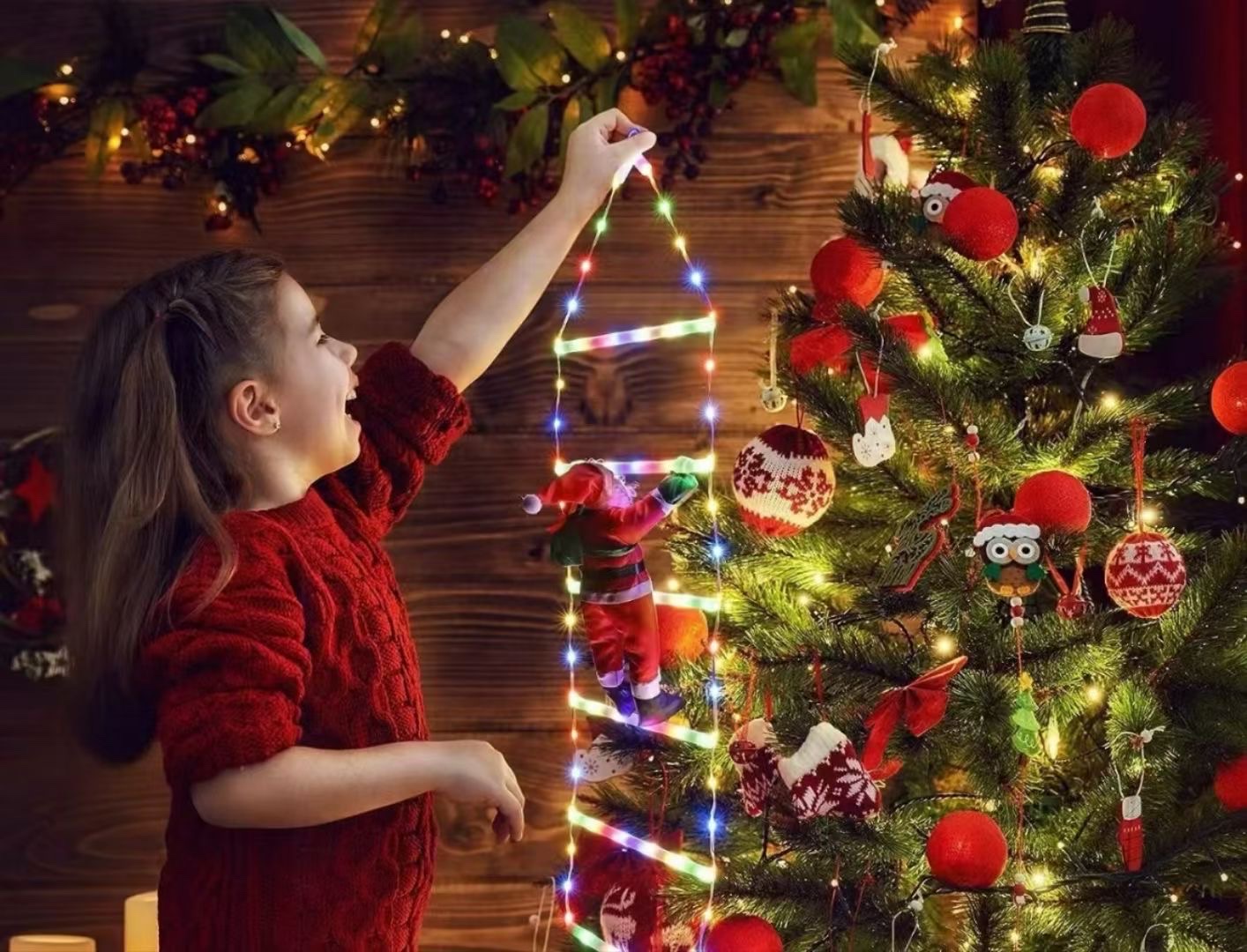 幻彩LED爬梯老人，可遥控+蓝牙APP遥控器配件