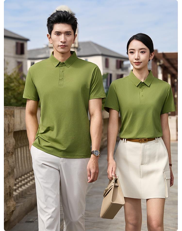 Customized wholesale FG high-end seamless rubber collar Polo shirts available for cross-border purchase. Customizable work clothes, advertising shirts, logo, casual, sports, office and daily use. 6302 Item Picture