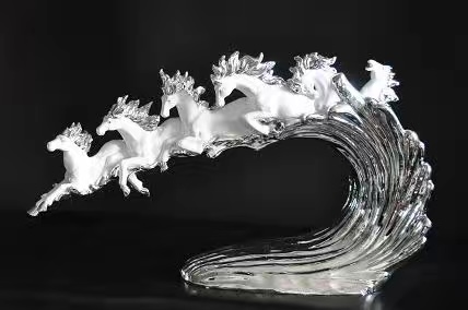 创意树脂小摆件家居饰品可爱装饰简约风格实用摆件 马，八马摆件