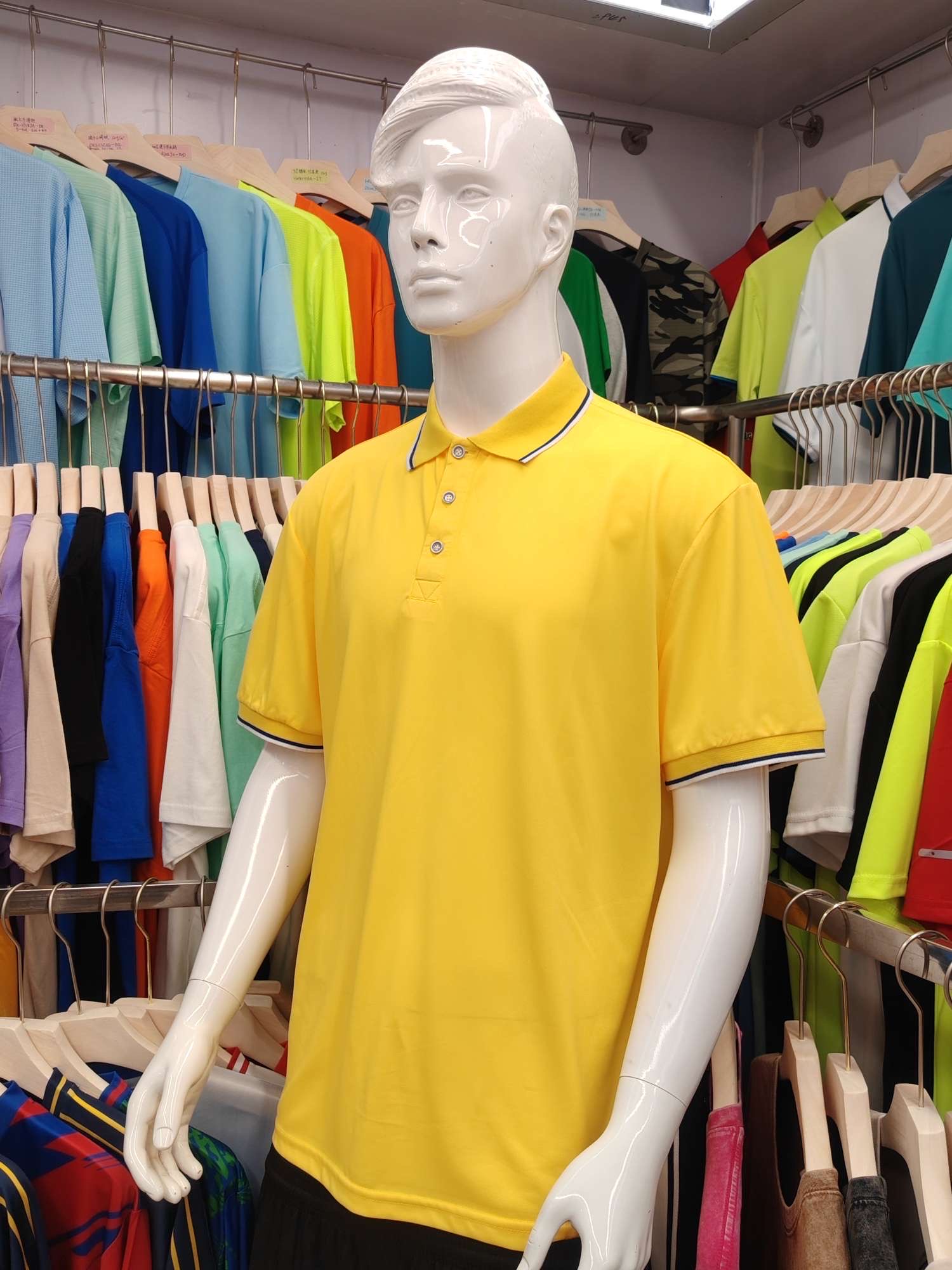 Customized Polo shirt advertising shirt FG Yinglang 100% combed Silo high imitation cotton lapel short-sleeved shirt for men, casual, breathable, fashionable and trendy 6008. details Picture